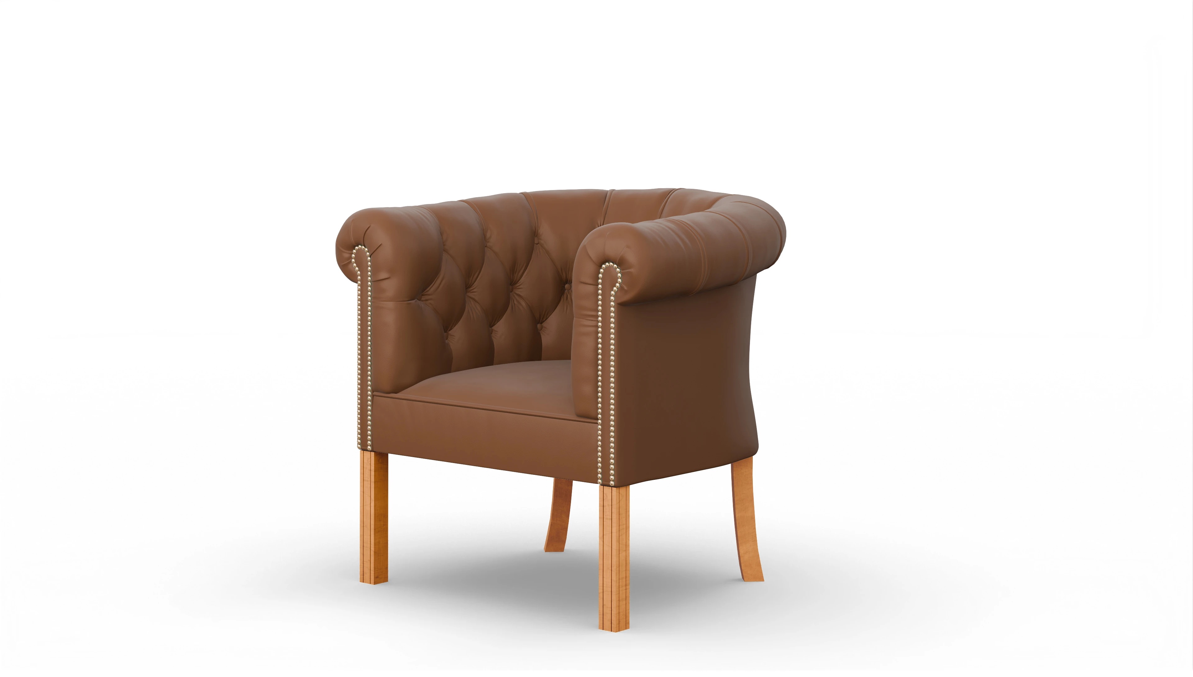 Ansicht des Produktes Meryton Sessel in Leder braun