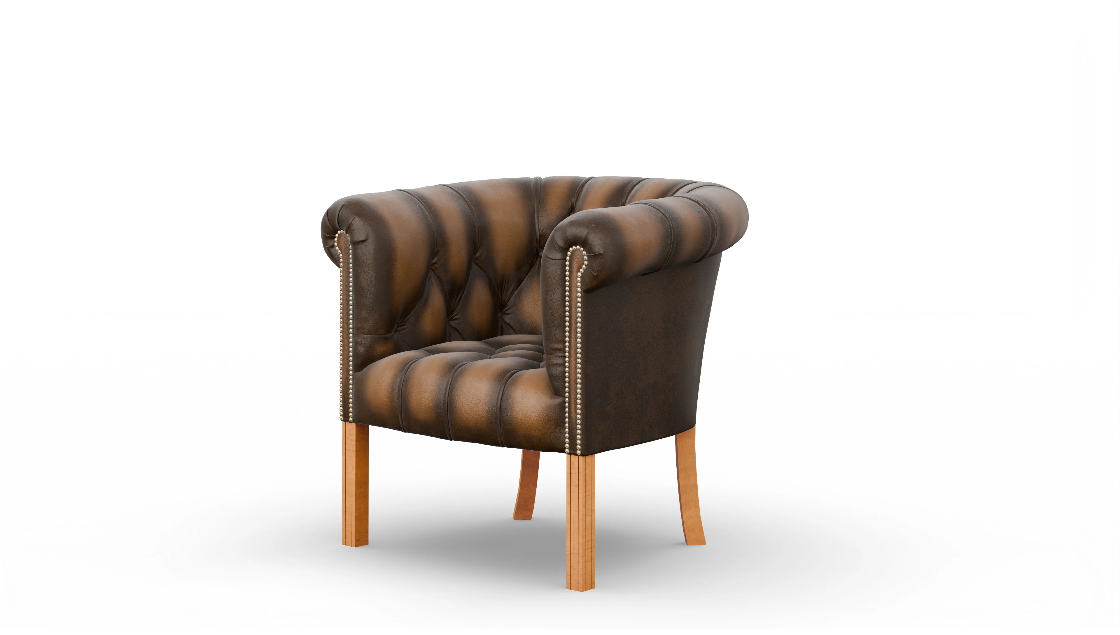 Ansicht des Produktes Meryton Sessel in Leder braun