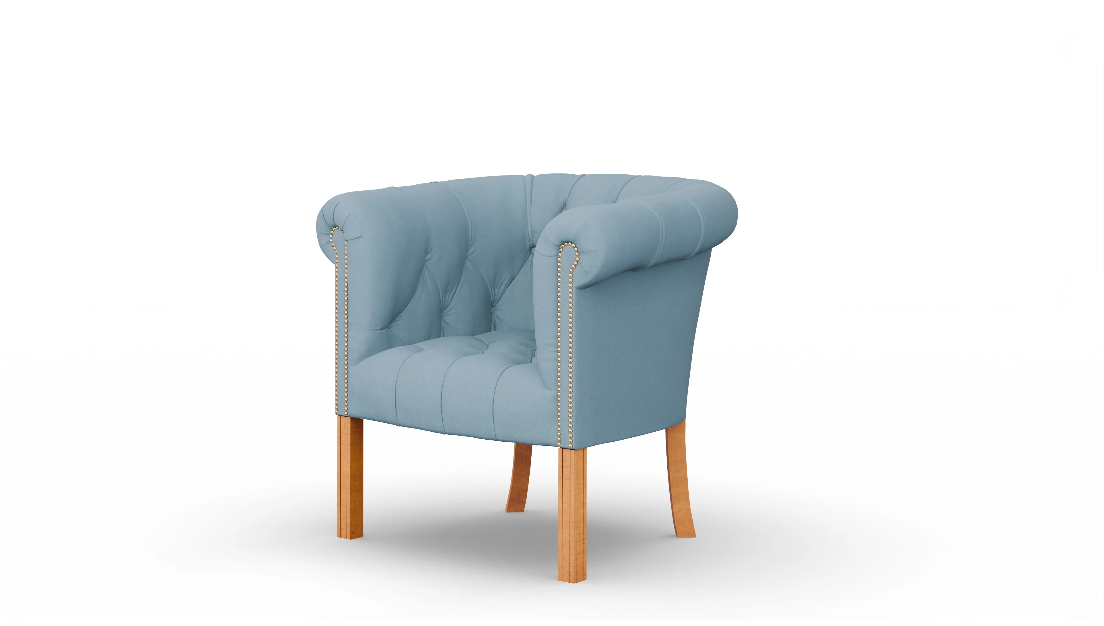 Ansicht des Produktes Meryton Sessel in Leder blau