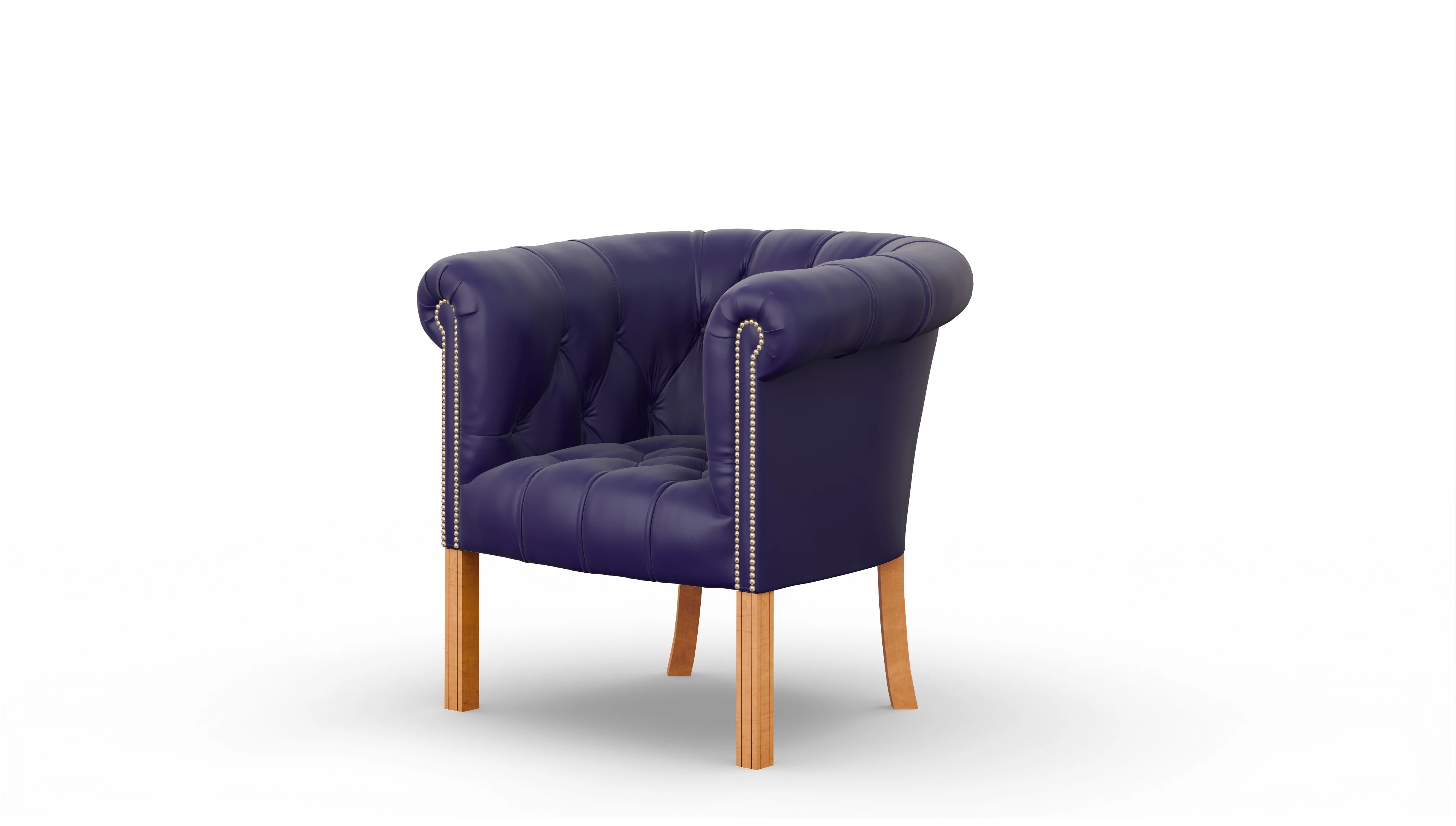 Ansicht des Produktes Meryton Sessel in Leder blau