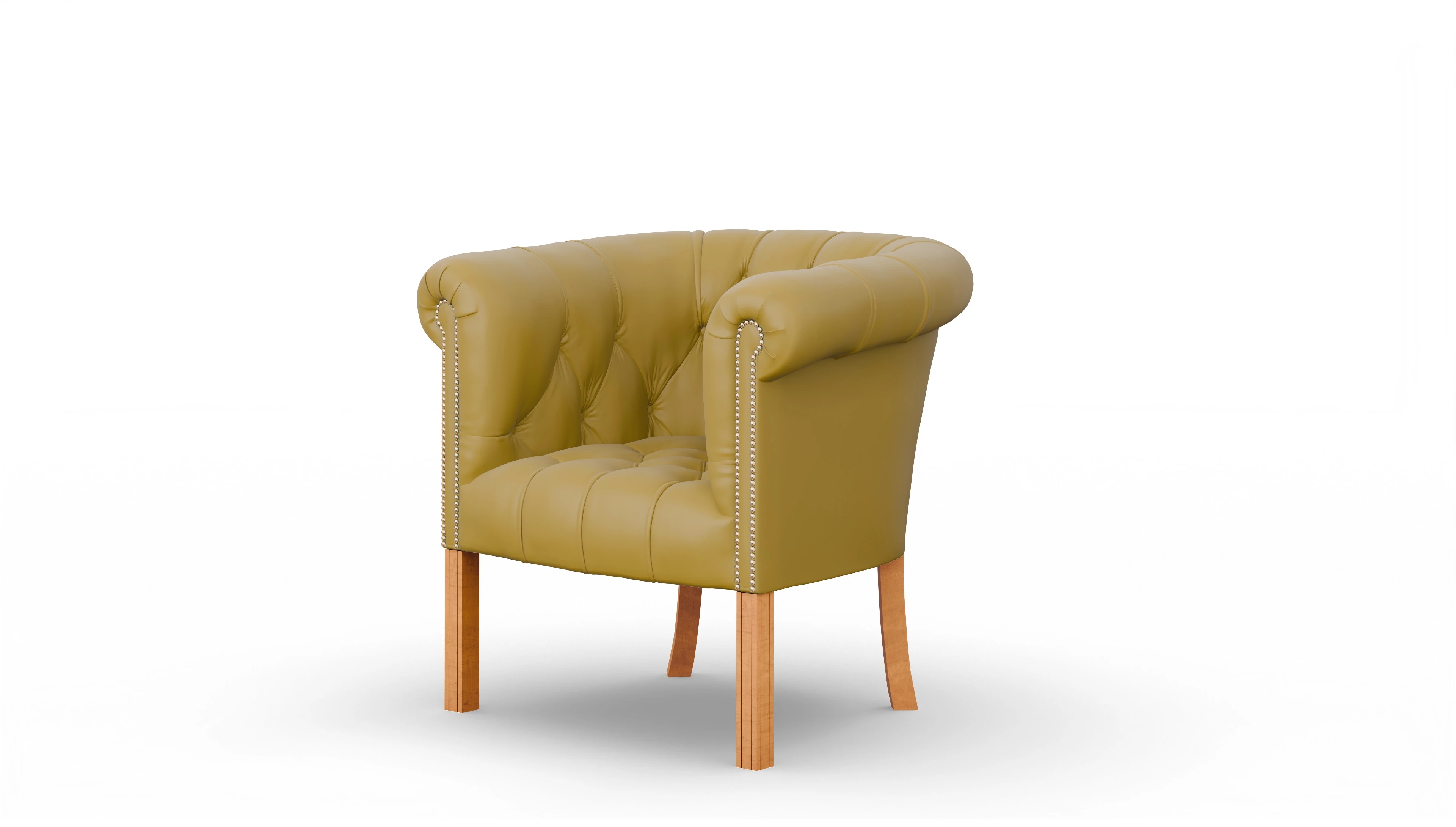 Ansicht des Produktes Meryton Sessel in Leder gelb