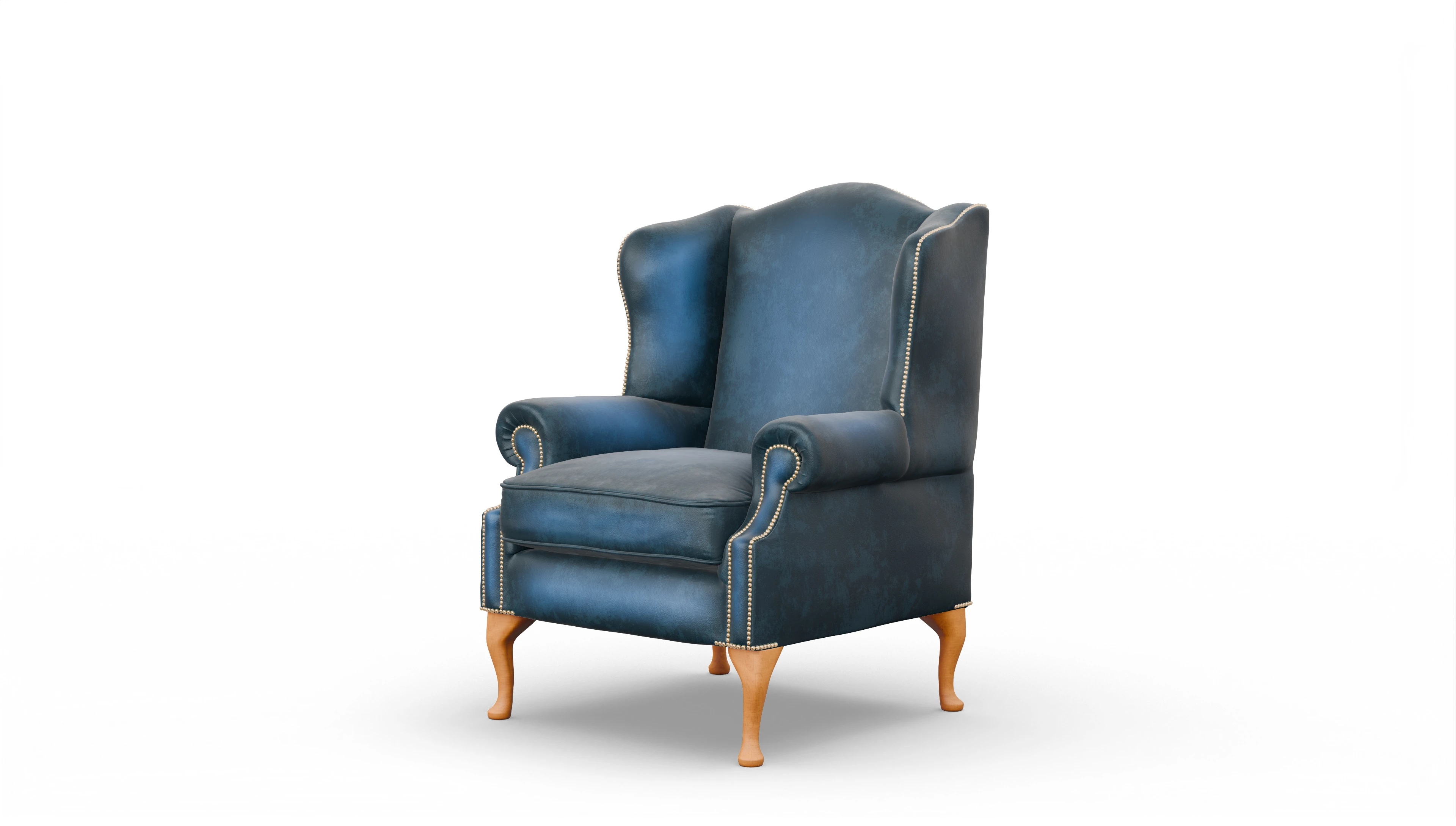 Ansicht des Produktes Heywood Sessel in Leder blau