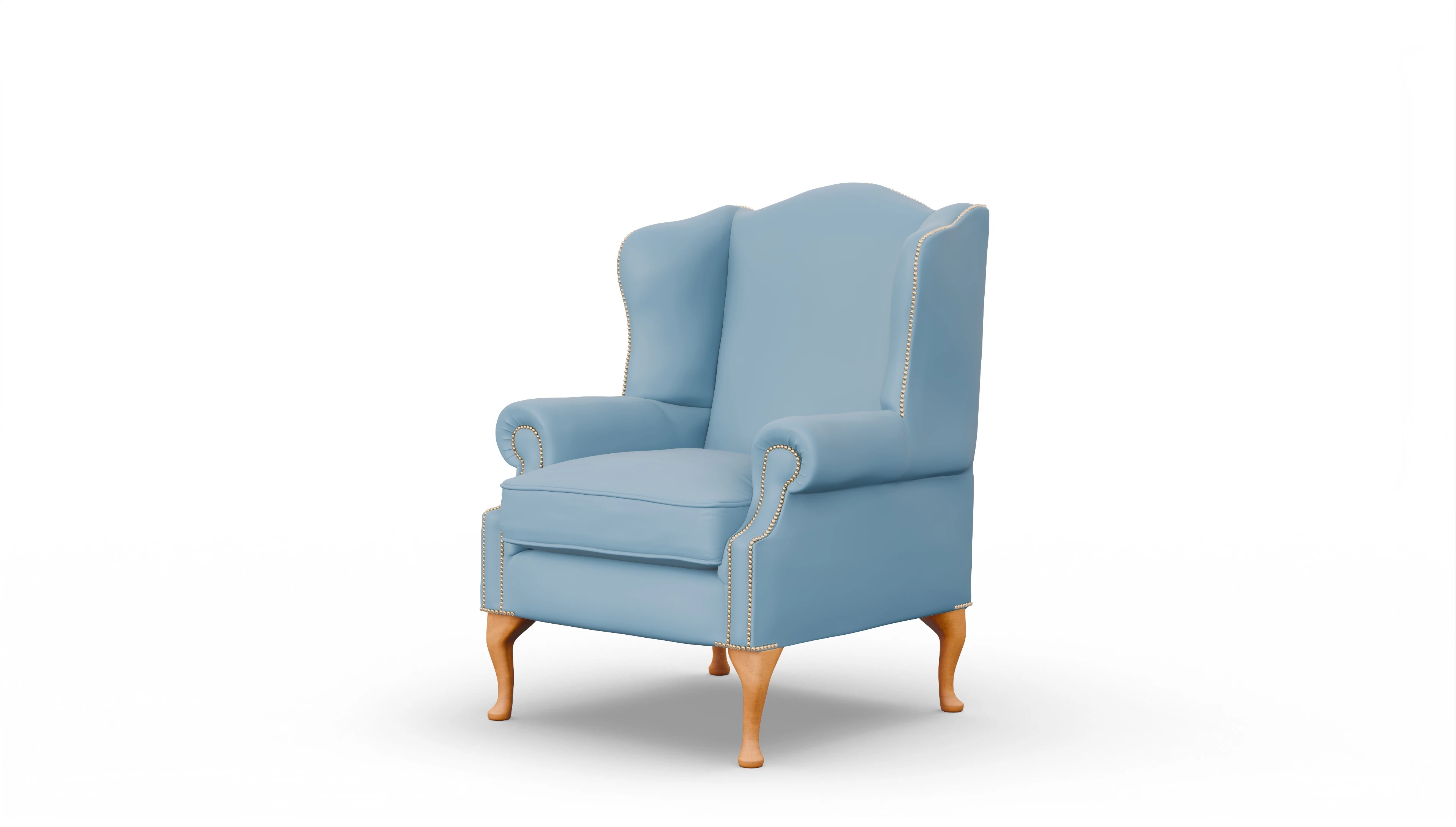 Ansicht des Produktes Heywood Sessel in Leder blau