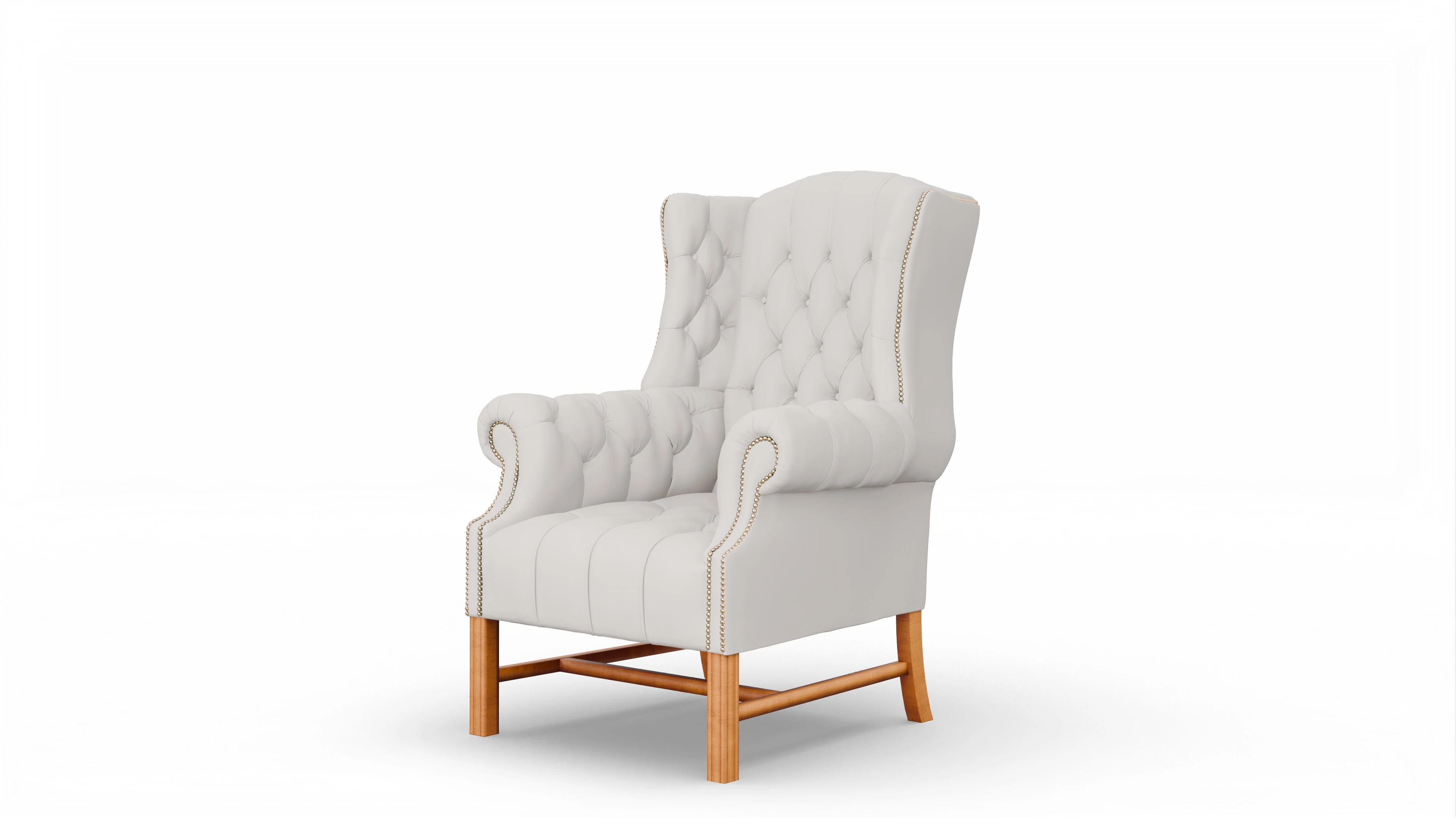 Ansicht des Produktes Hawkins Sessel in Leder weiß