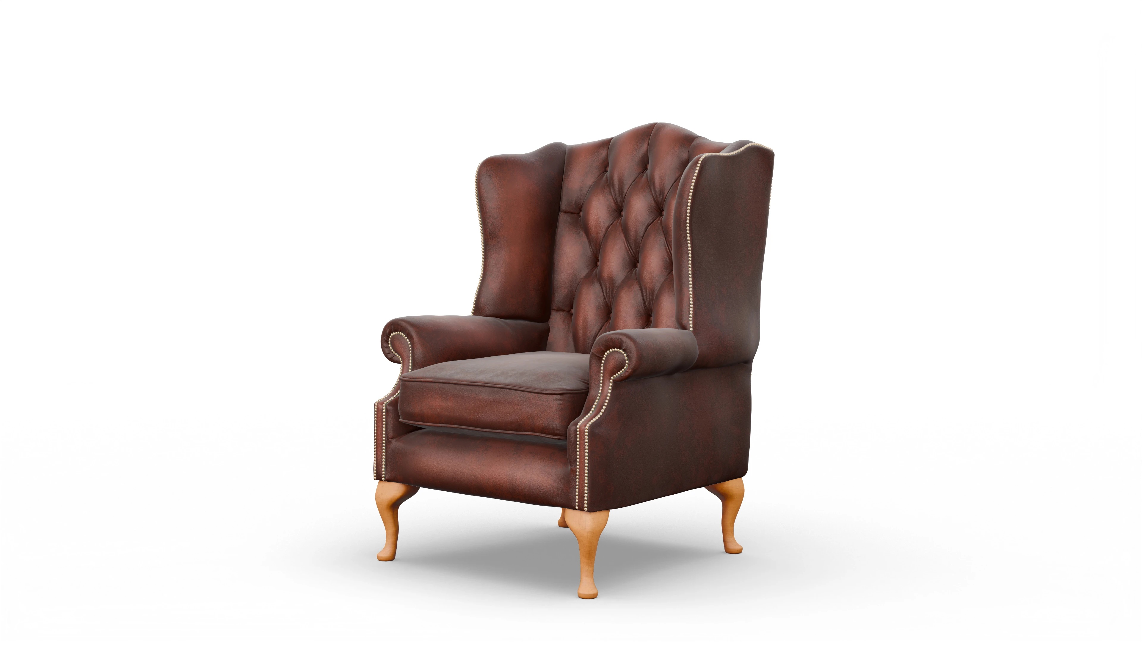 Ansicht des Produktes Wickham Sessel in Leder rot