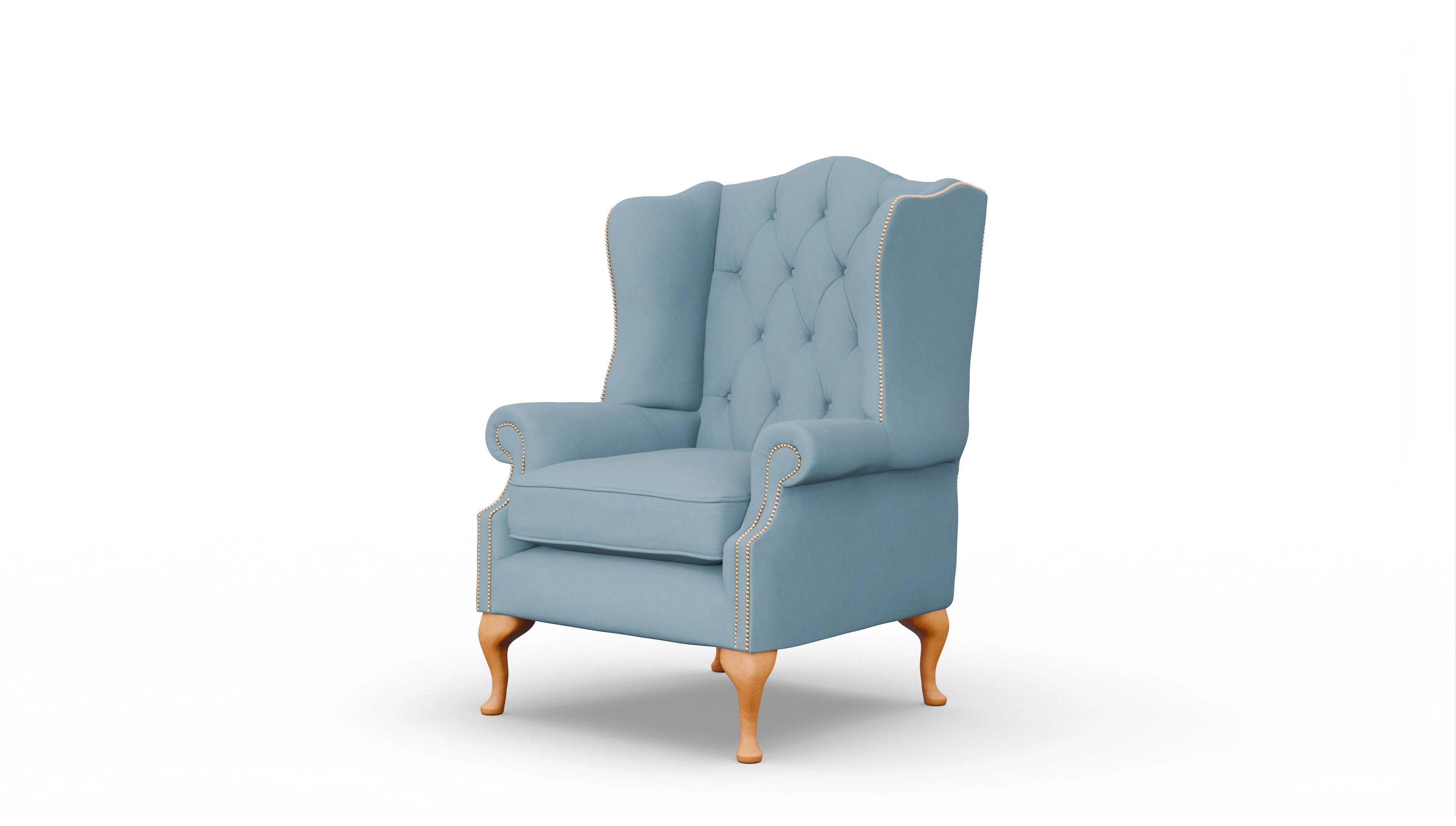 Ansicht des Produktes Wickham Sessel in Leder blau