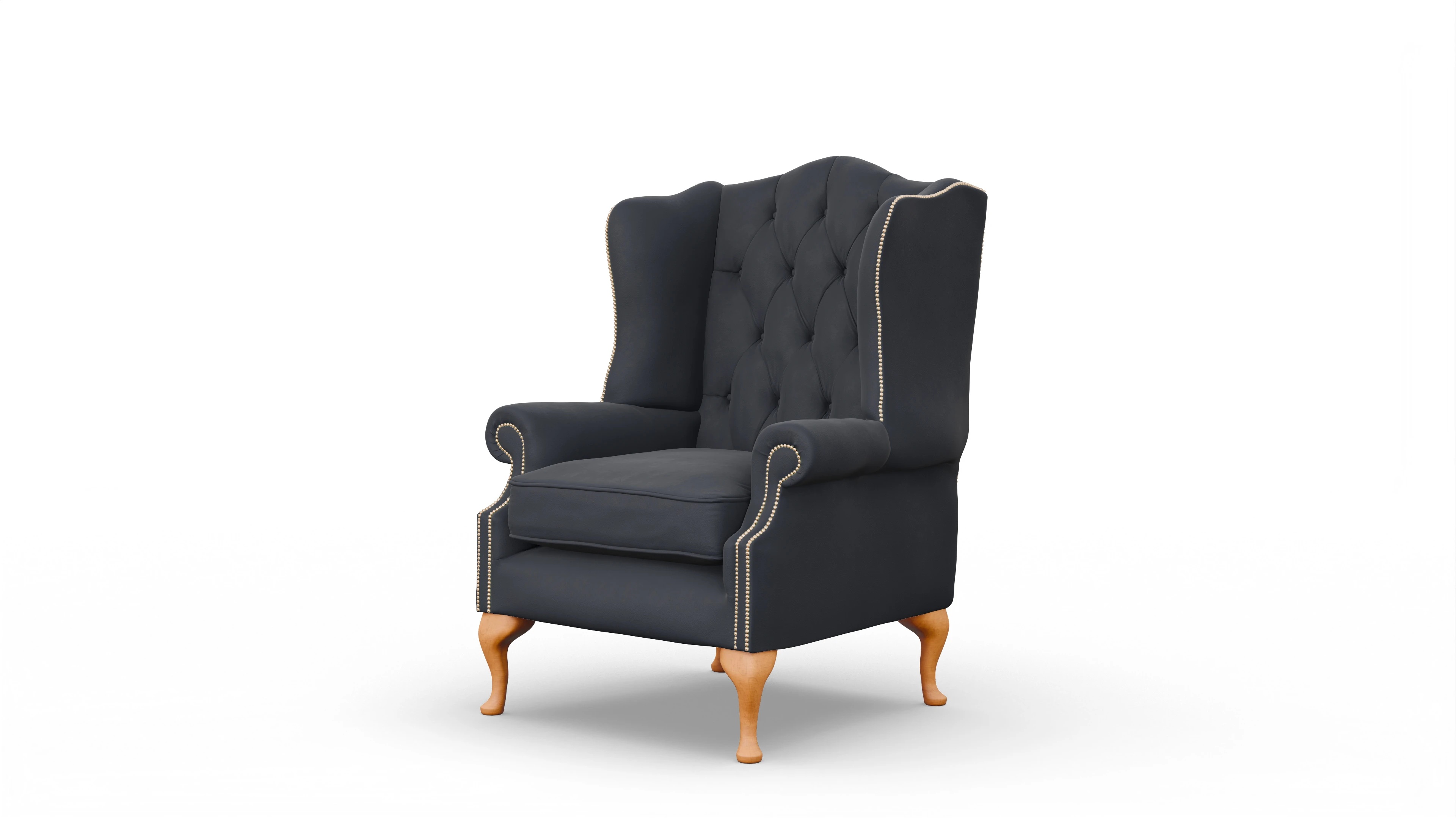 Ansicht des Produktes Wickham Sessel in Leder blau