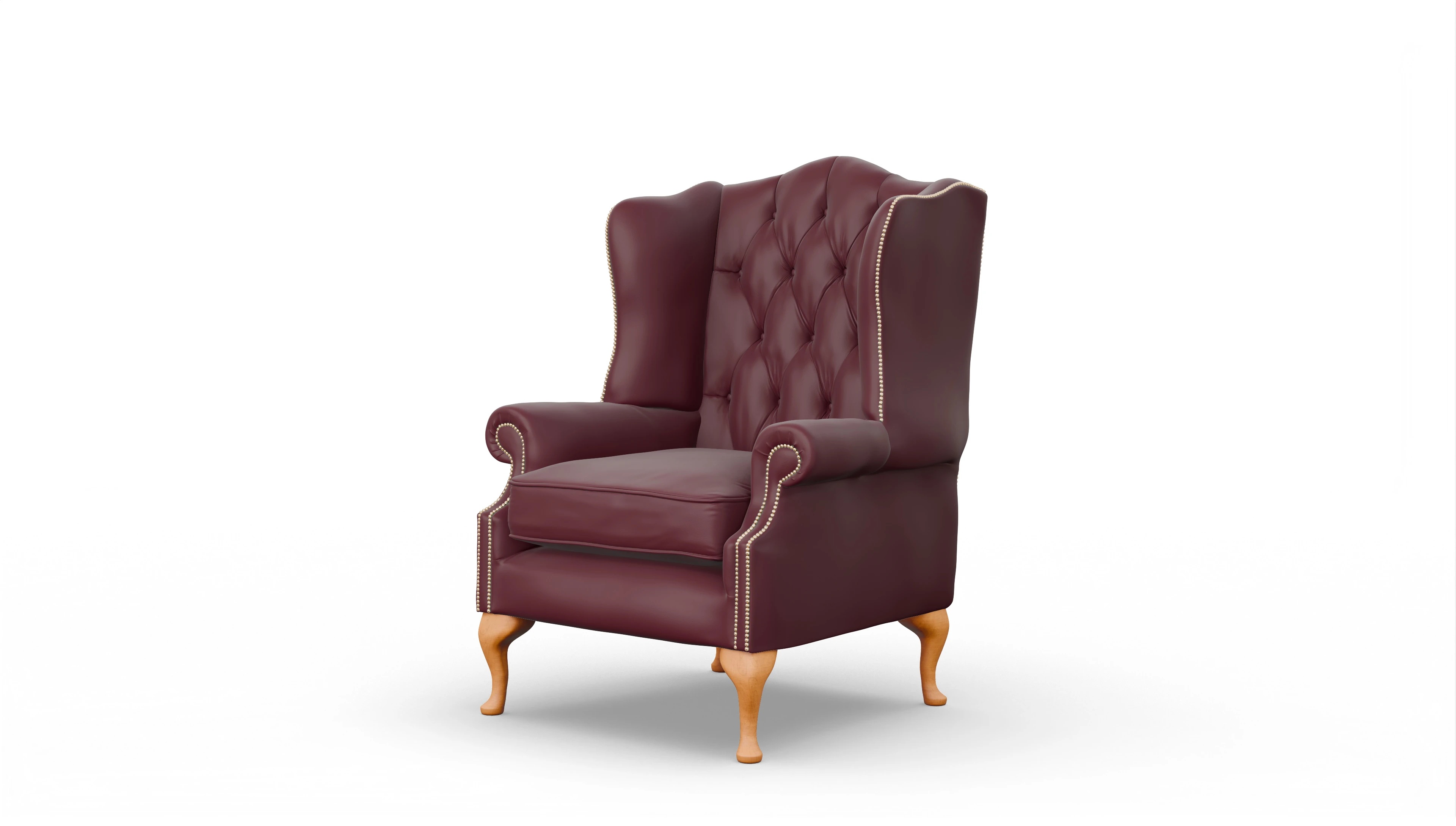 Ansicht des Produktes Wickham Sessel in Leder rot