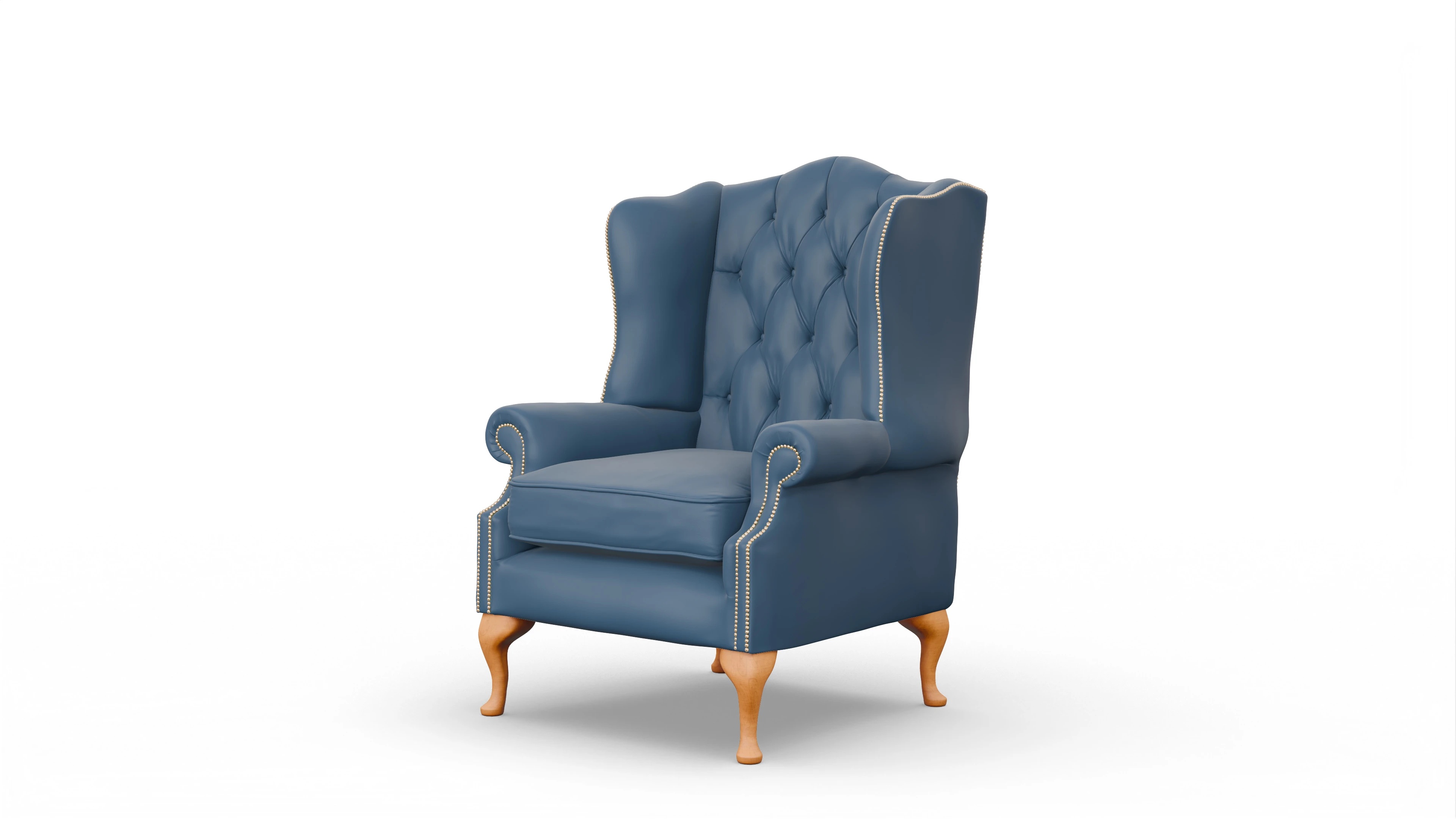 Ansicht des Produktes Wickham Sessel in Leder blau
