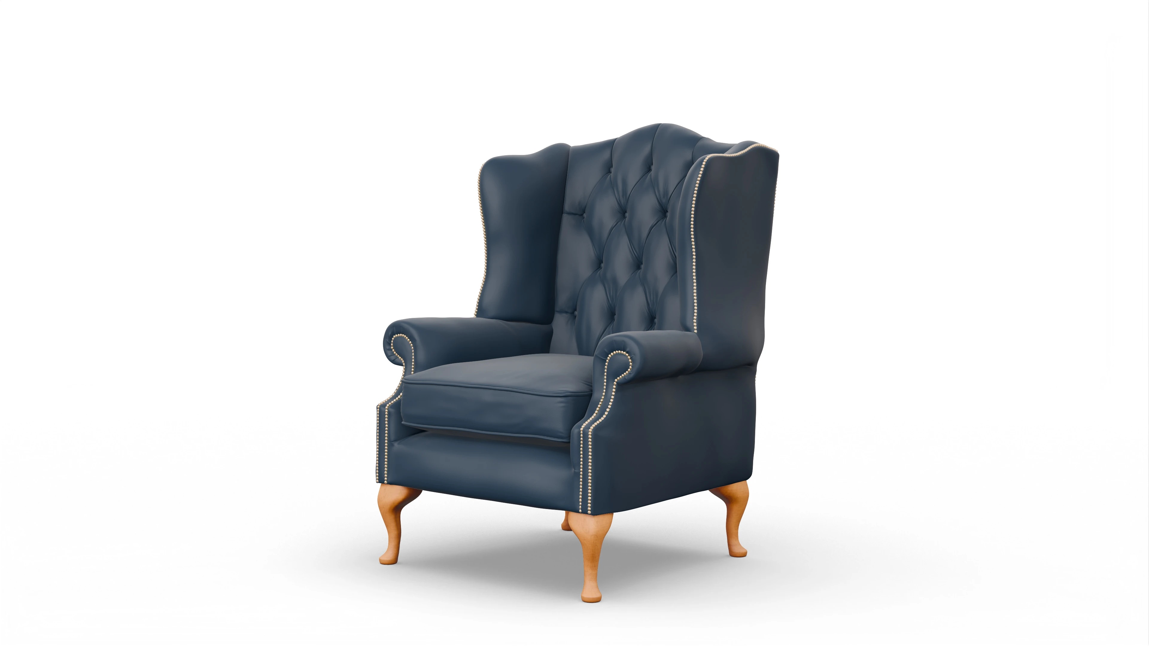 Ansicht des Produktes Wickham Sessel in Leder blau