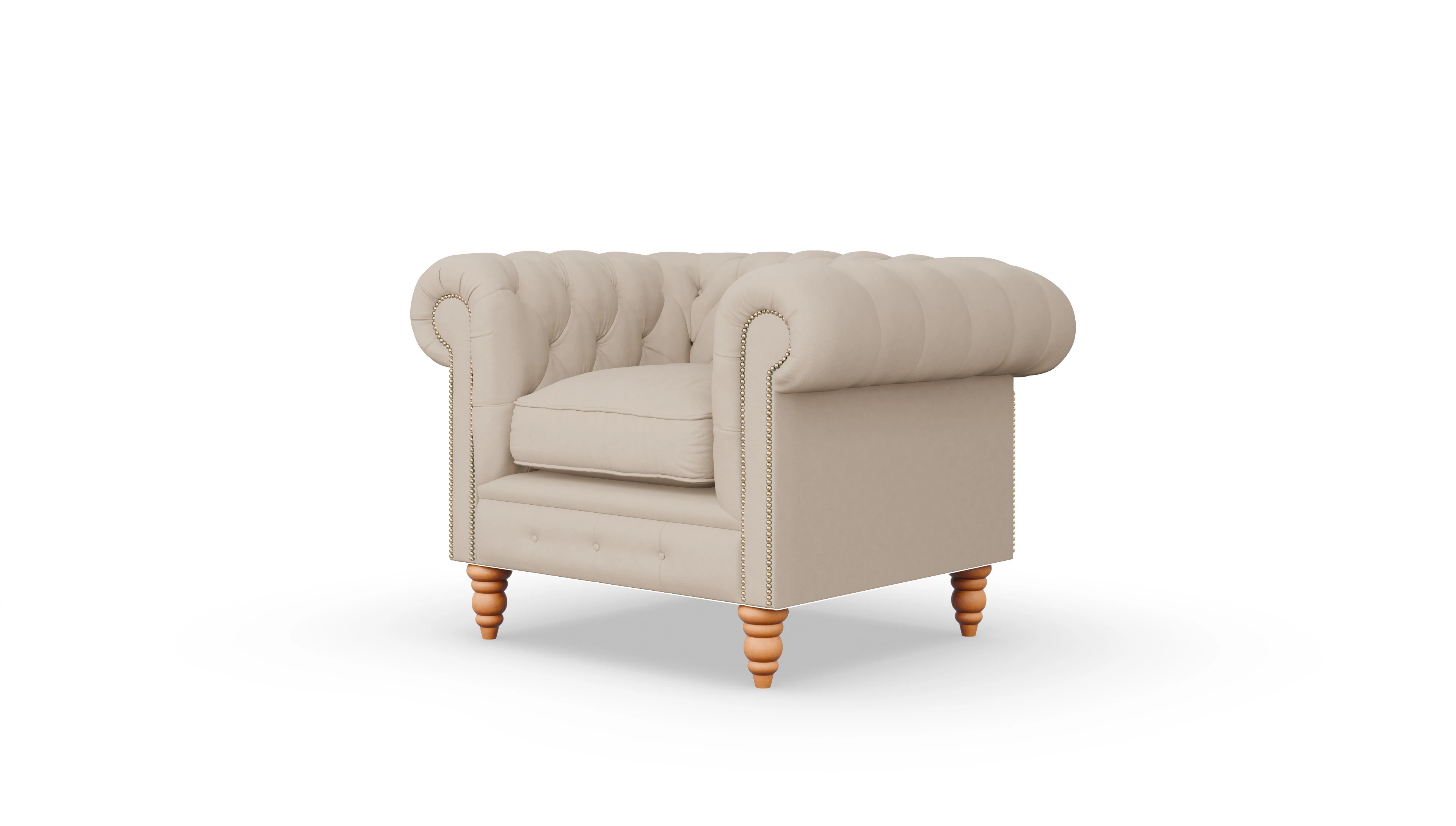 Ansicht des Produktes Bennet Sessel in Leder beige