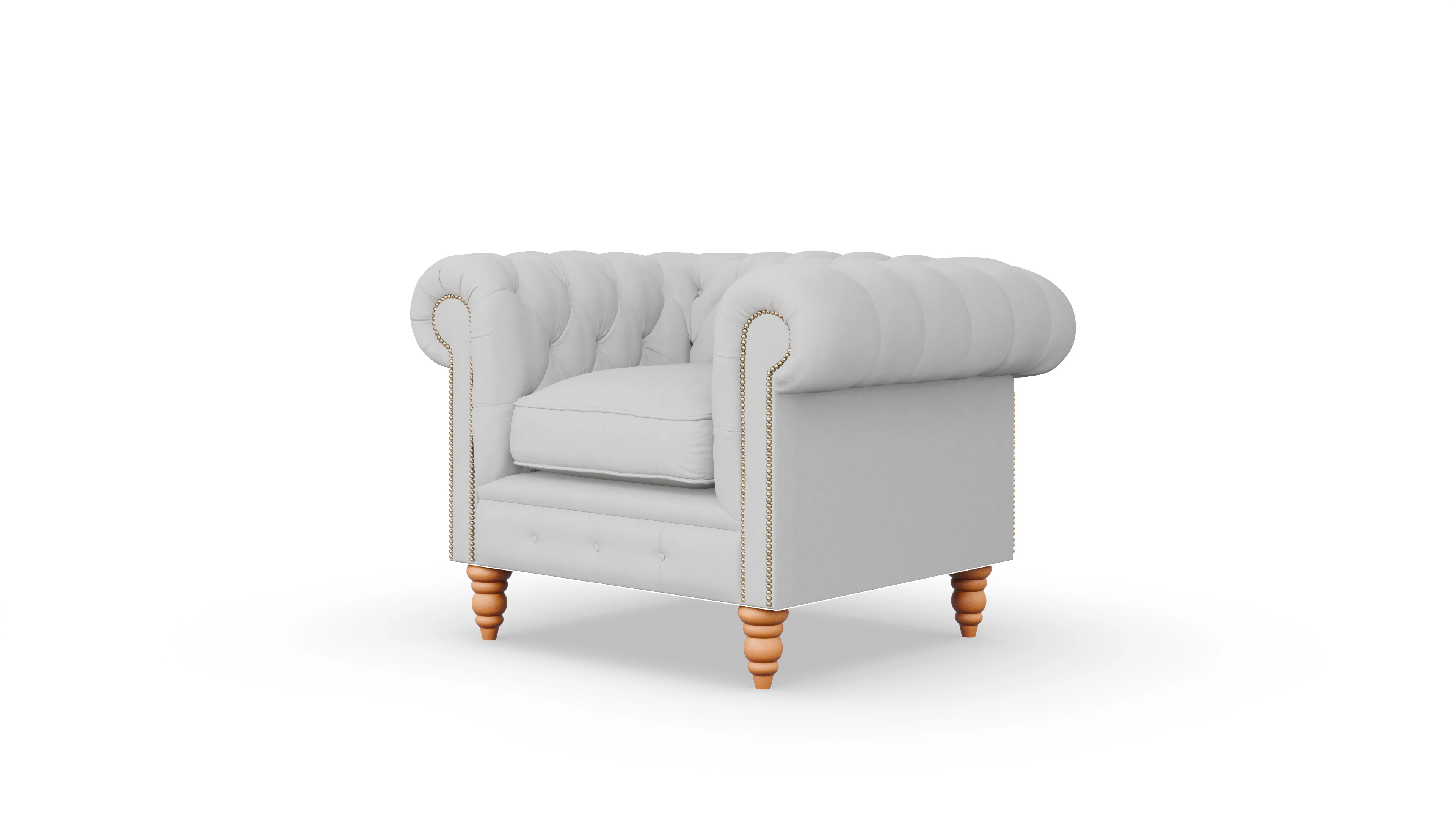 Ansicht des Produktes Bennet Sessel in Leder weiß