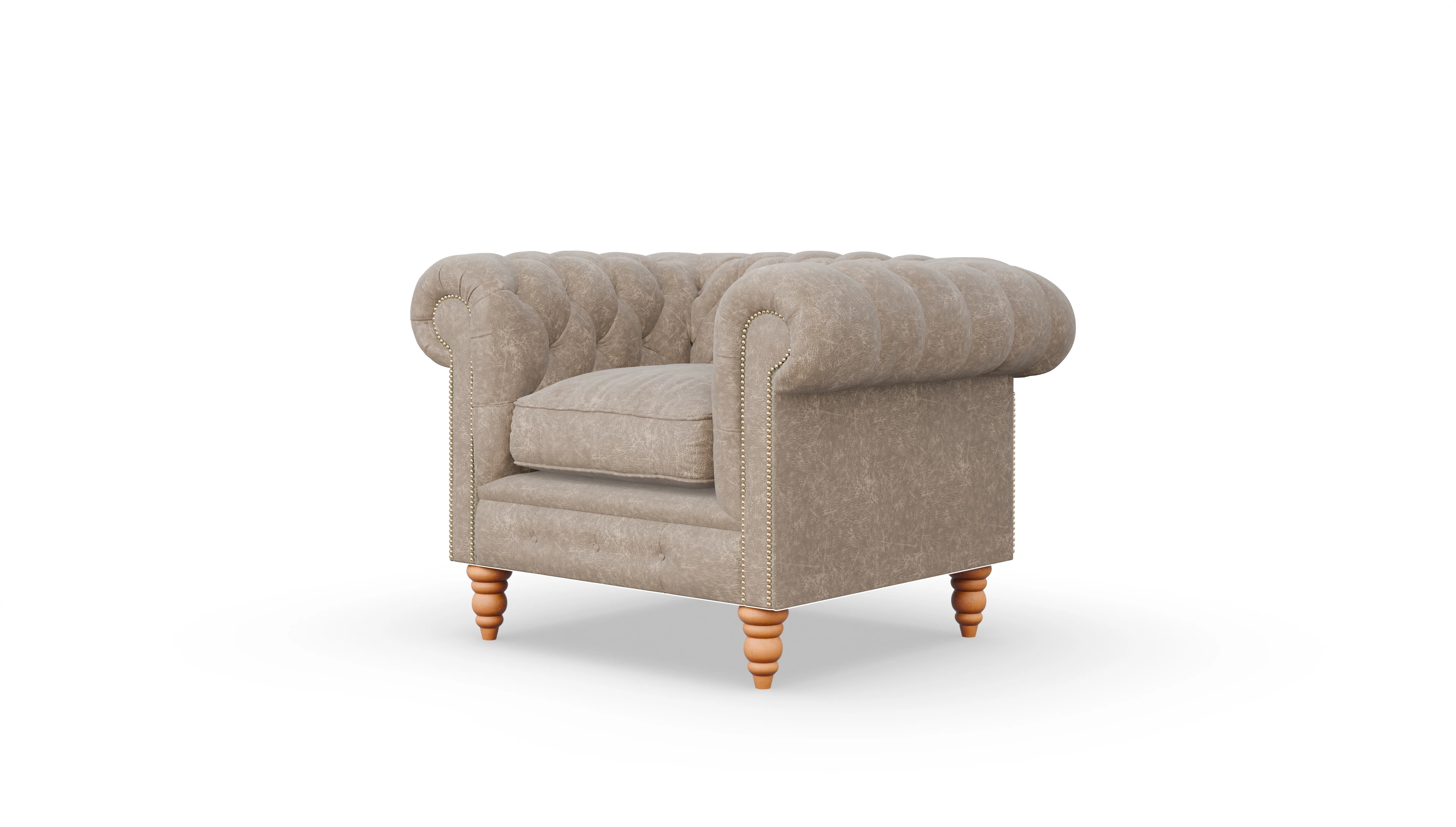 Ansicht des Produktes Bennet Sessel in Leder beige