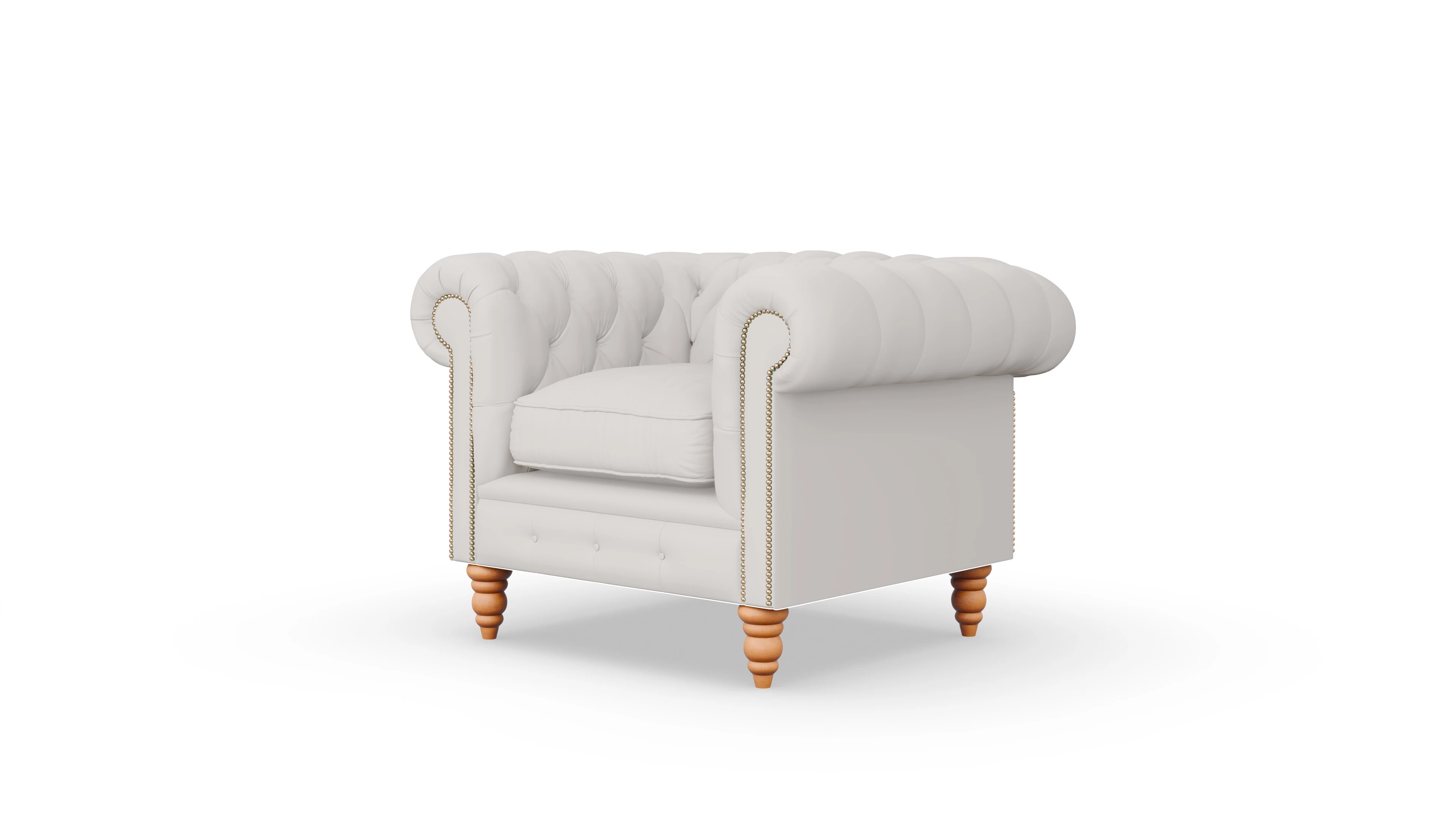 Ansicht des Produktes Bennet Sessel in Leder weiß