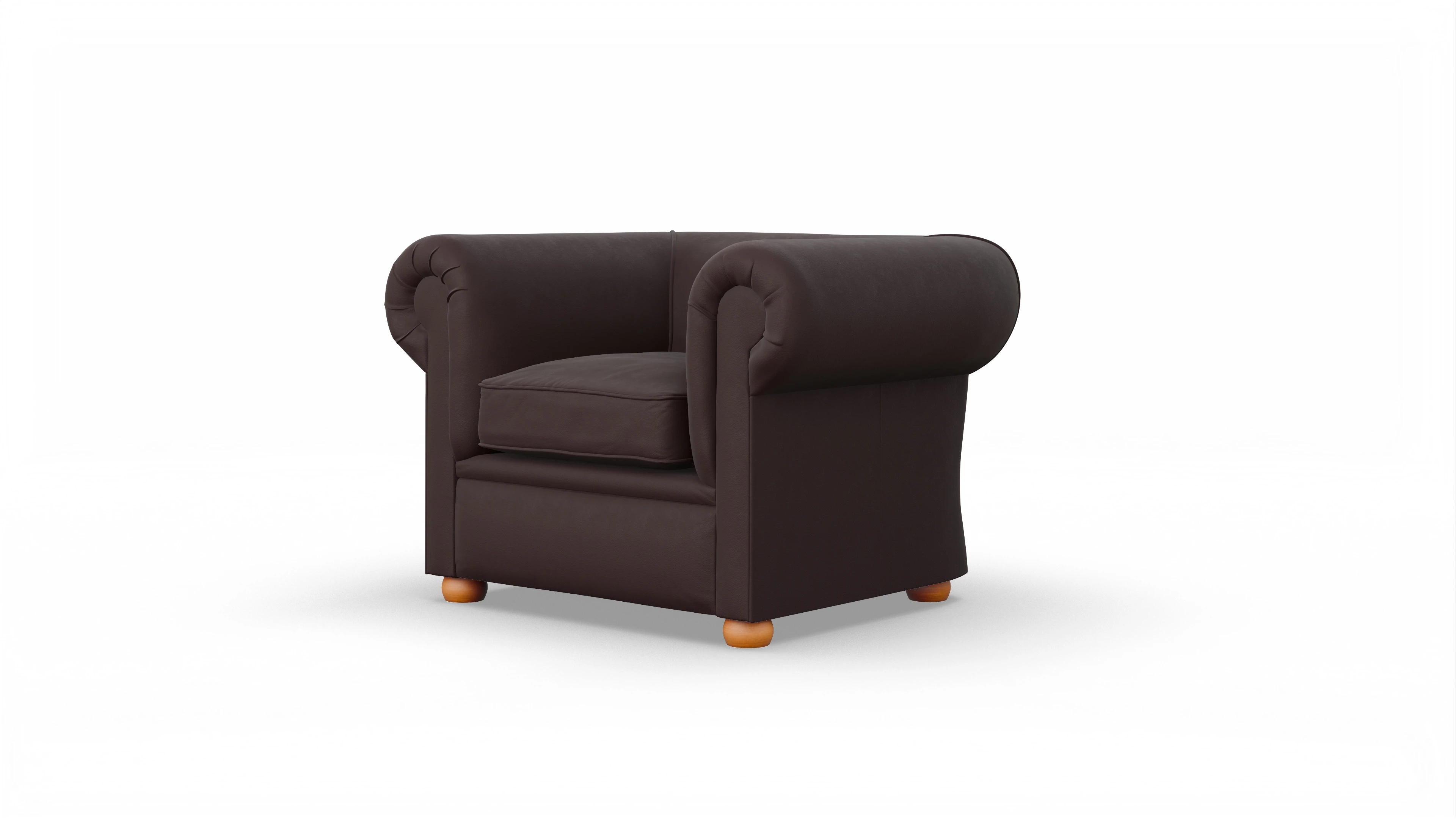 Clubsessel Brendon Ansicht des Produktes Brendon Sessel in Leder braun