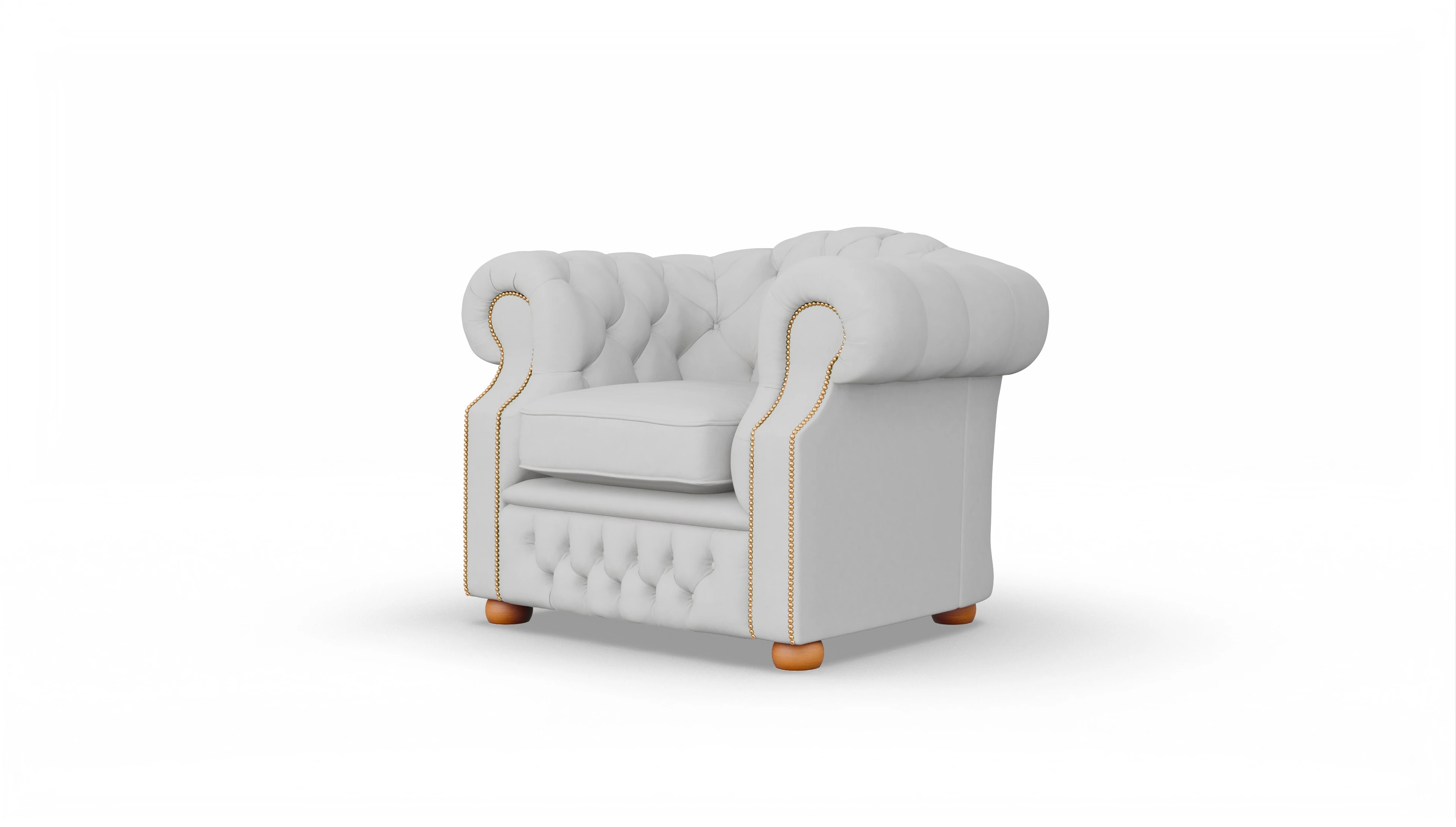 Ansicht des Produktes Yates Sessel in Leder weiß