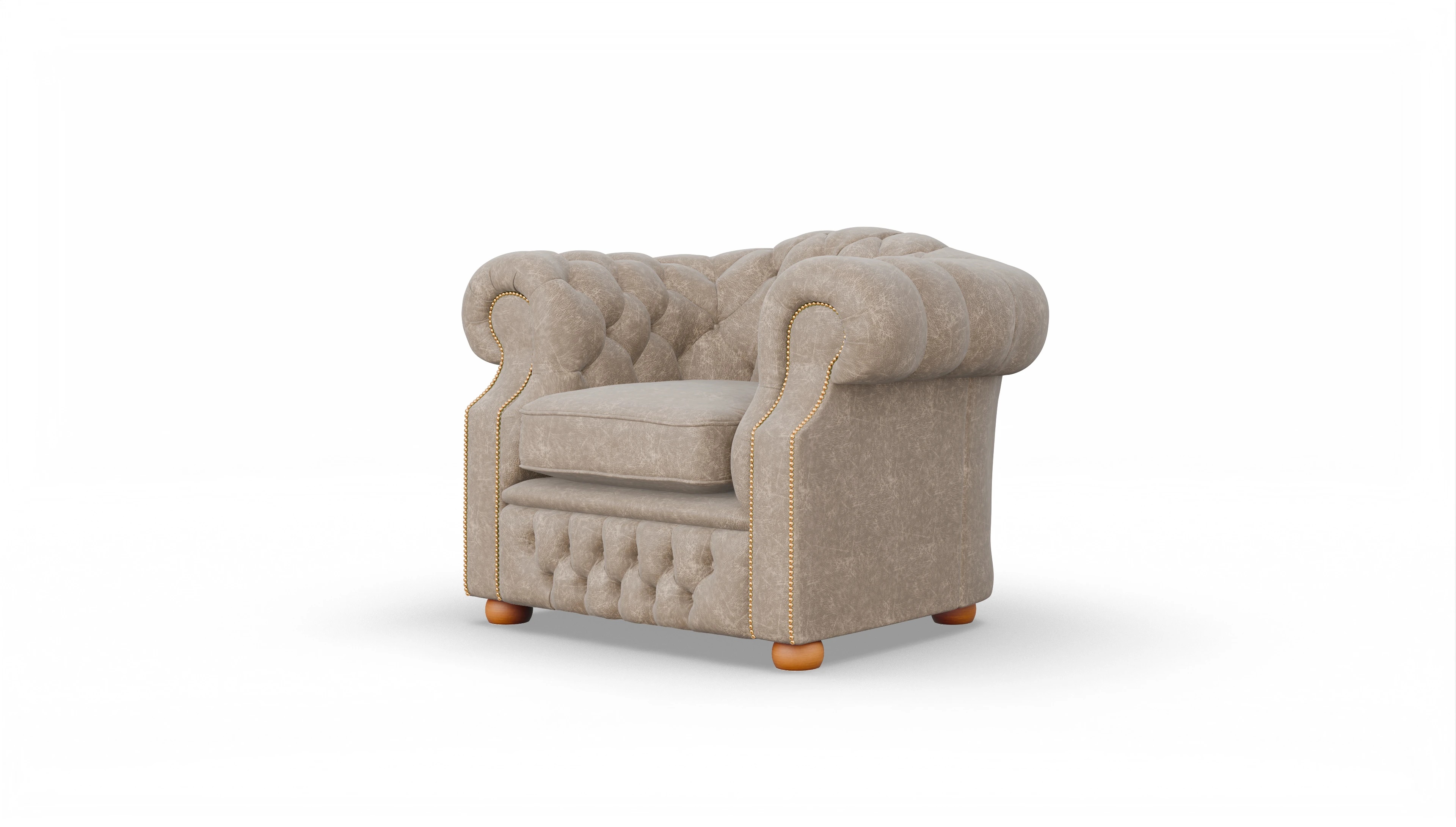 Ansicht des Produktes Yates Sessel in Leder beige
