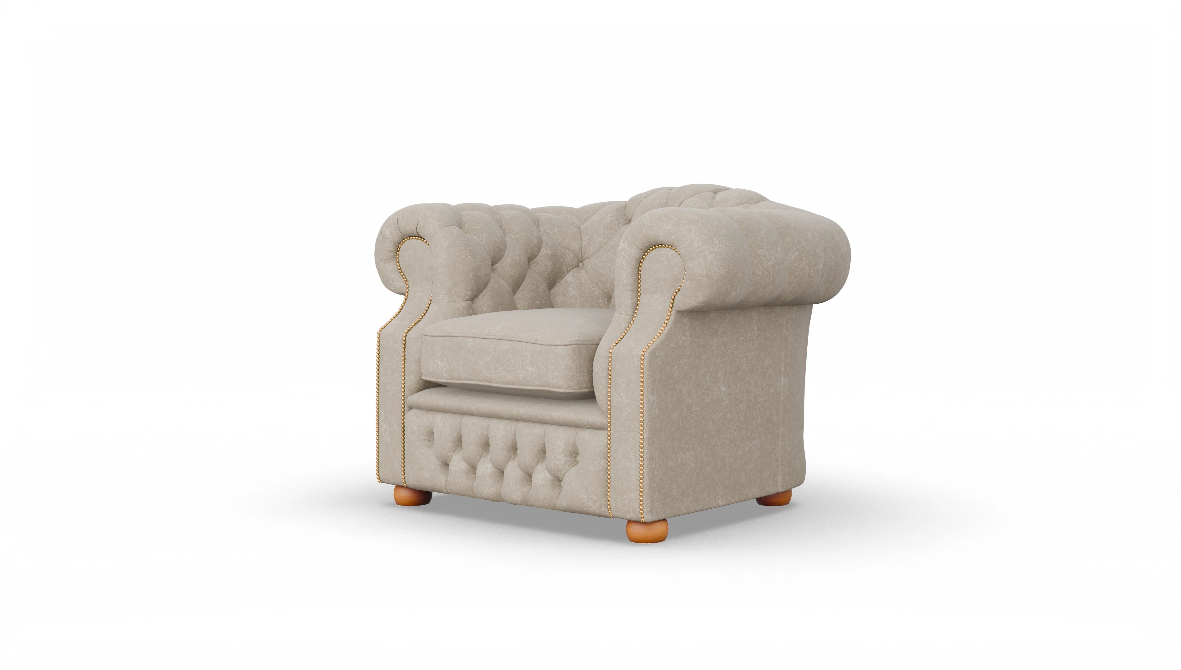 Clubsessel Yates Ansicht des Produktes Yates Sessel in Leder beige