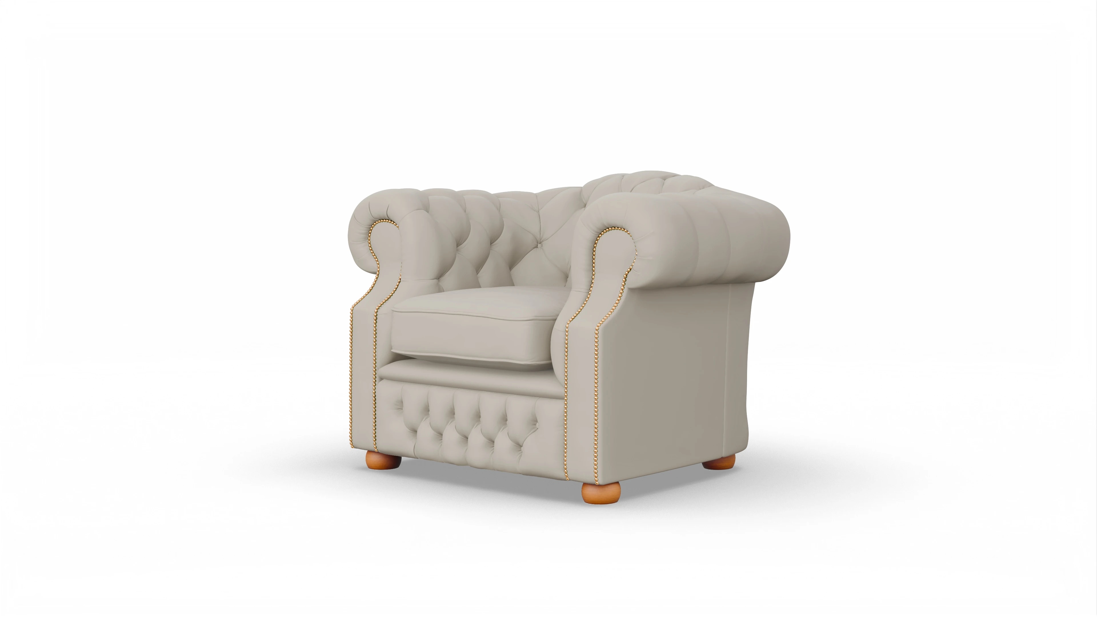 Ansicht des Produktes Yates Sessel in Leder weiß