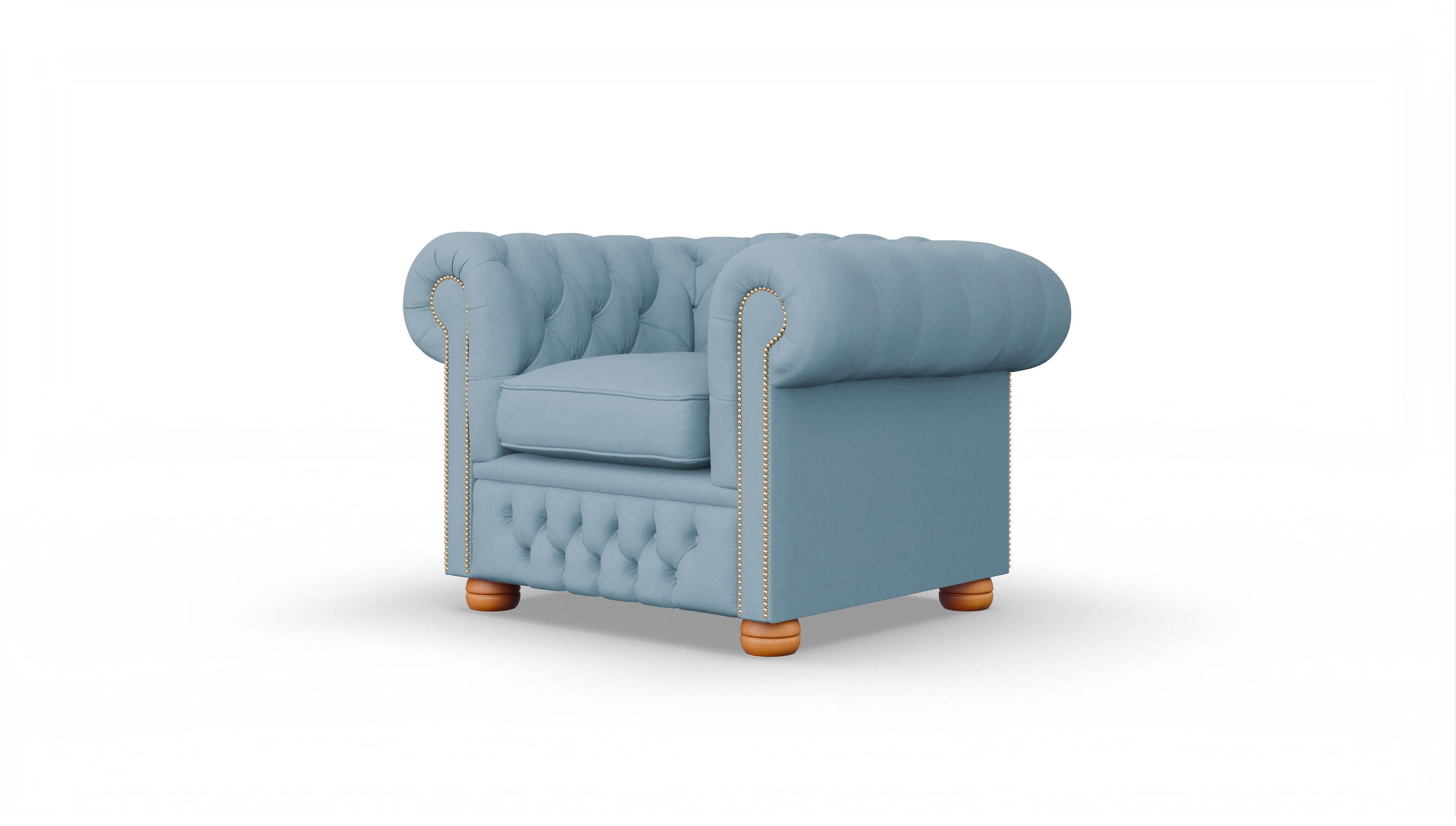 Ansicht des Produktes Oxford Sessel in Leder blau