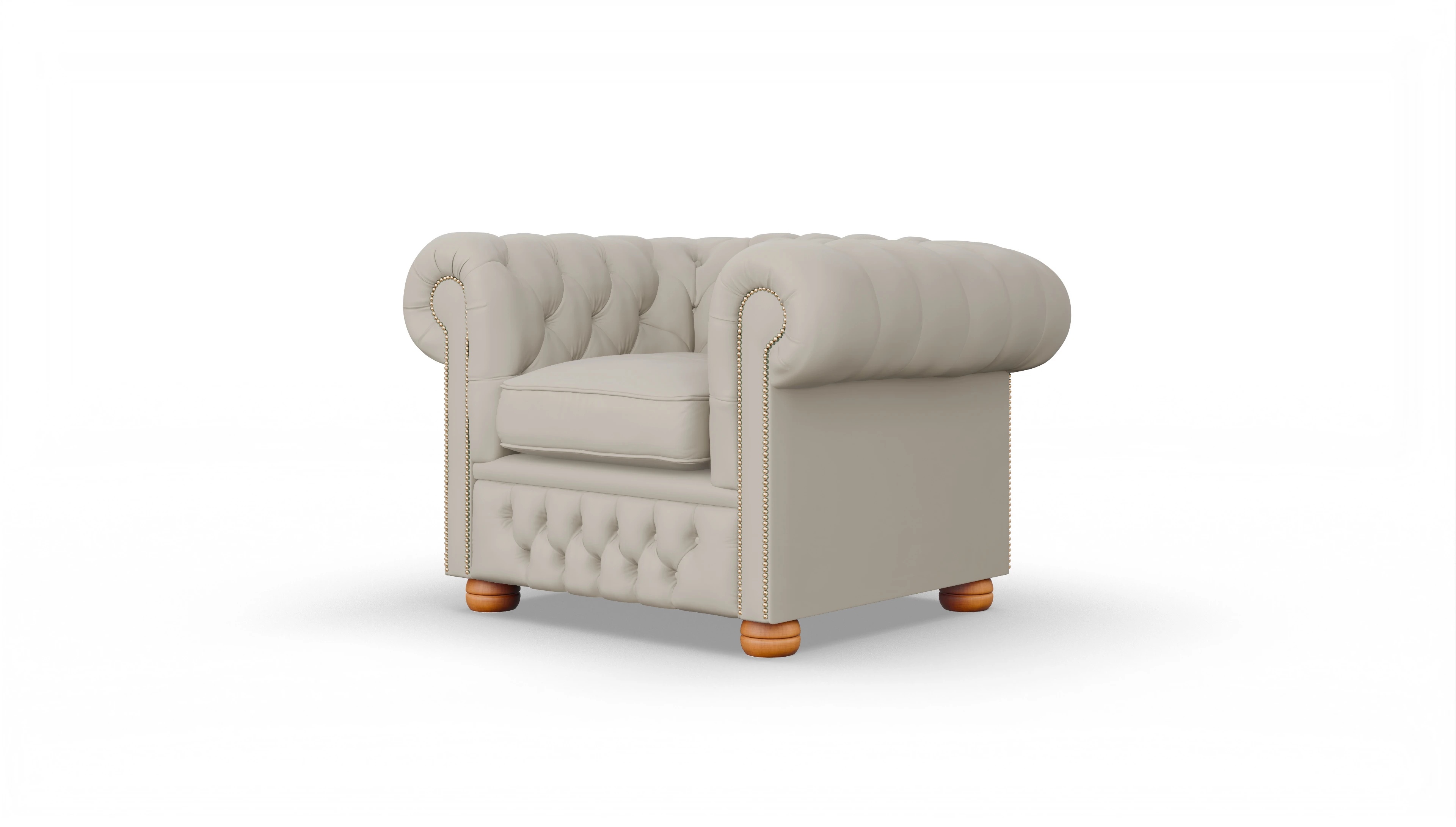 Ansicht des Produktes Oxford Sessel in Leder weiß