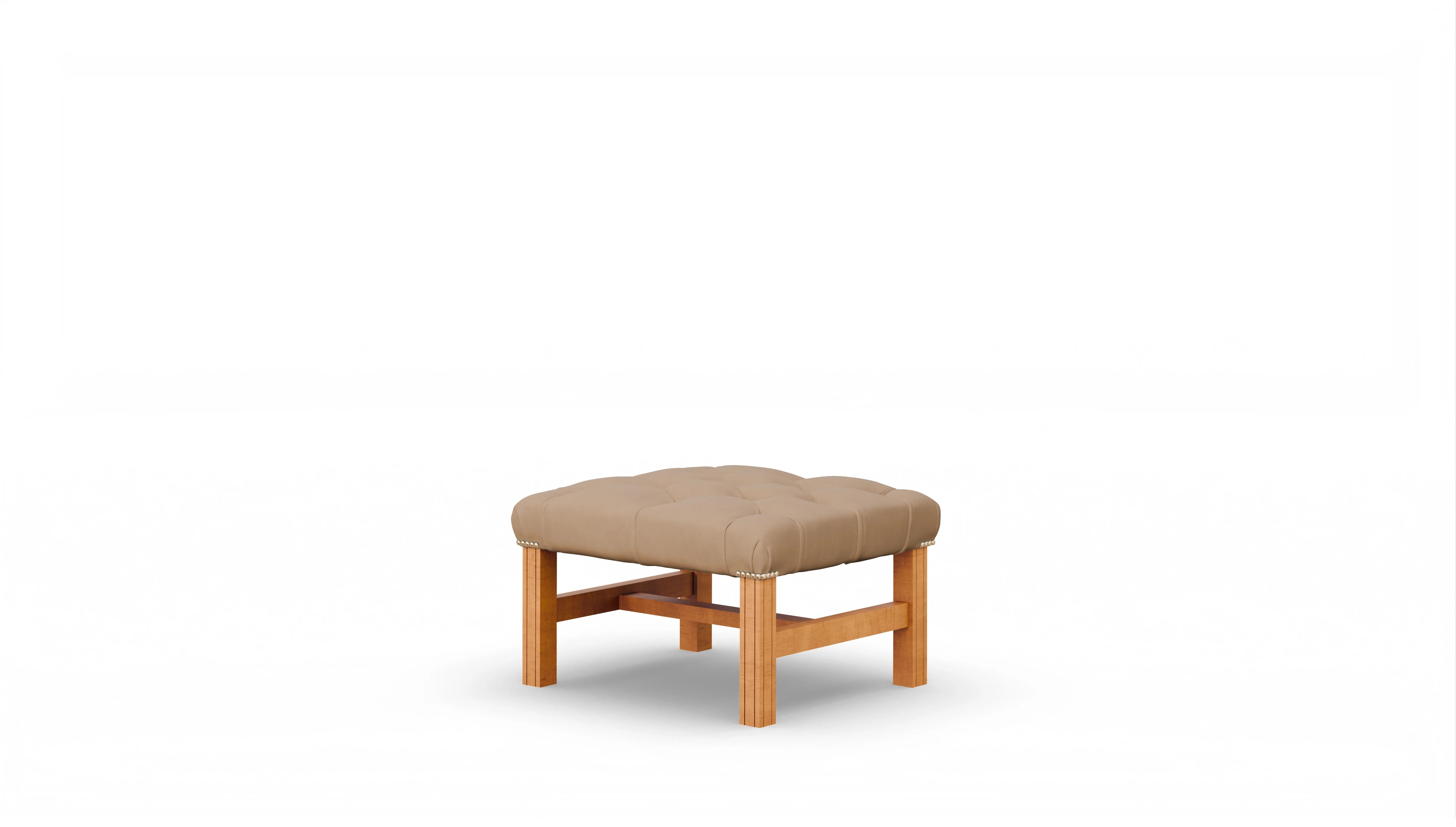 Ansicht des Produktes Meryton Hocker in Leder braun