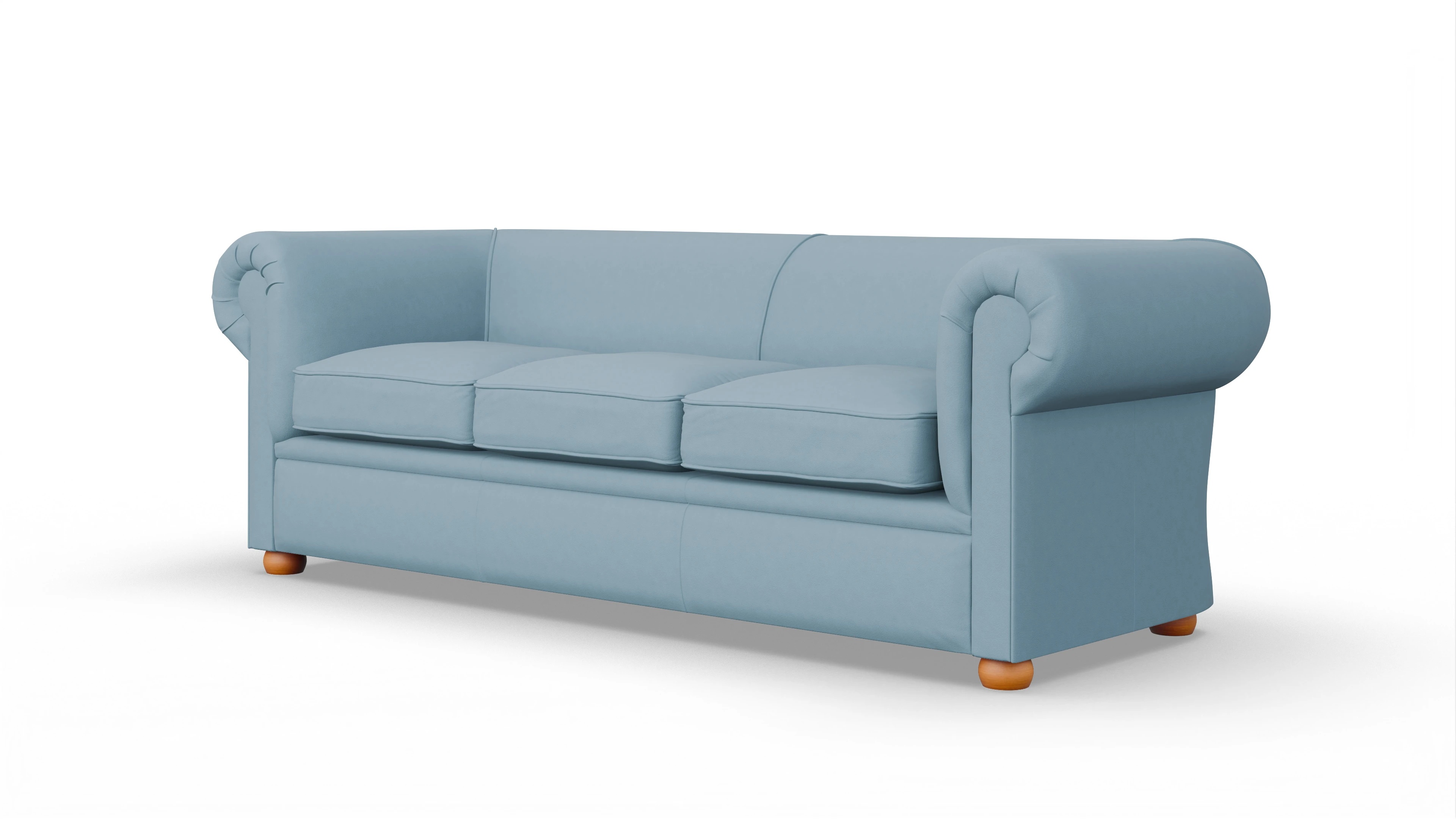 Ansicht des Produktes Brendon 3,5-Sitzer in Leder blau