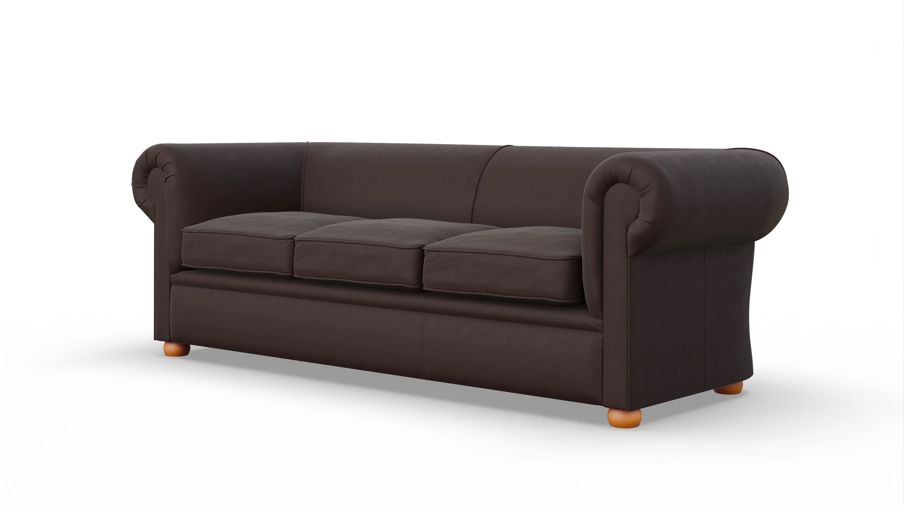 Ansicht des Produktes Brendon 3,5-Sitzer in Leder braun