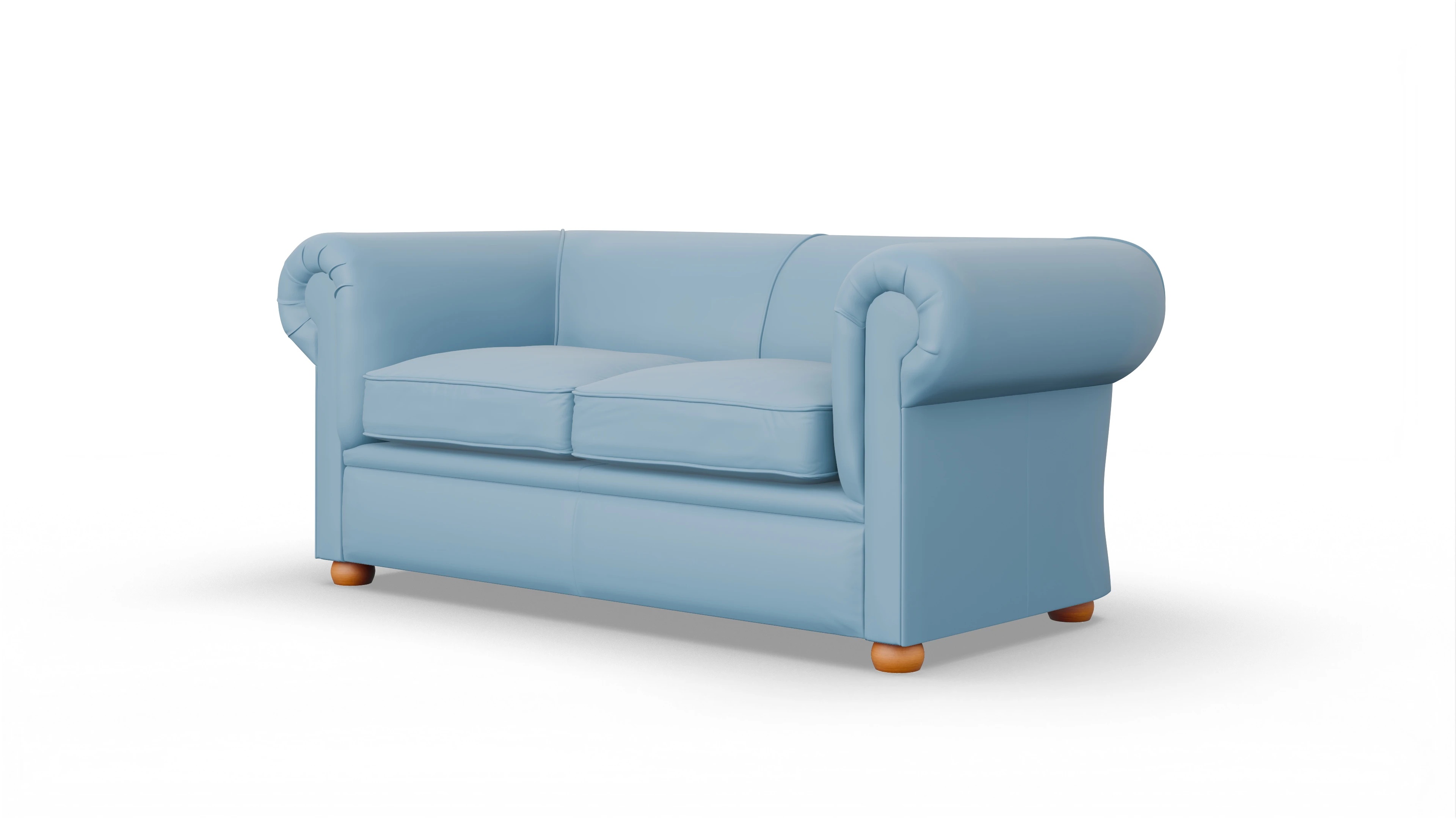 Ansicht des Produktes Brendon 2,5-Sitzer in Leder blau