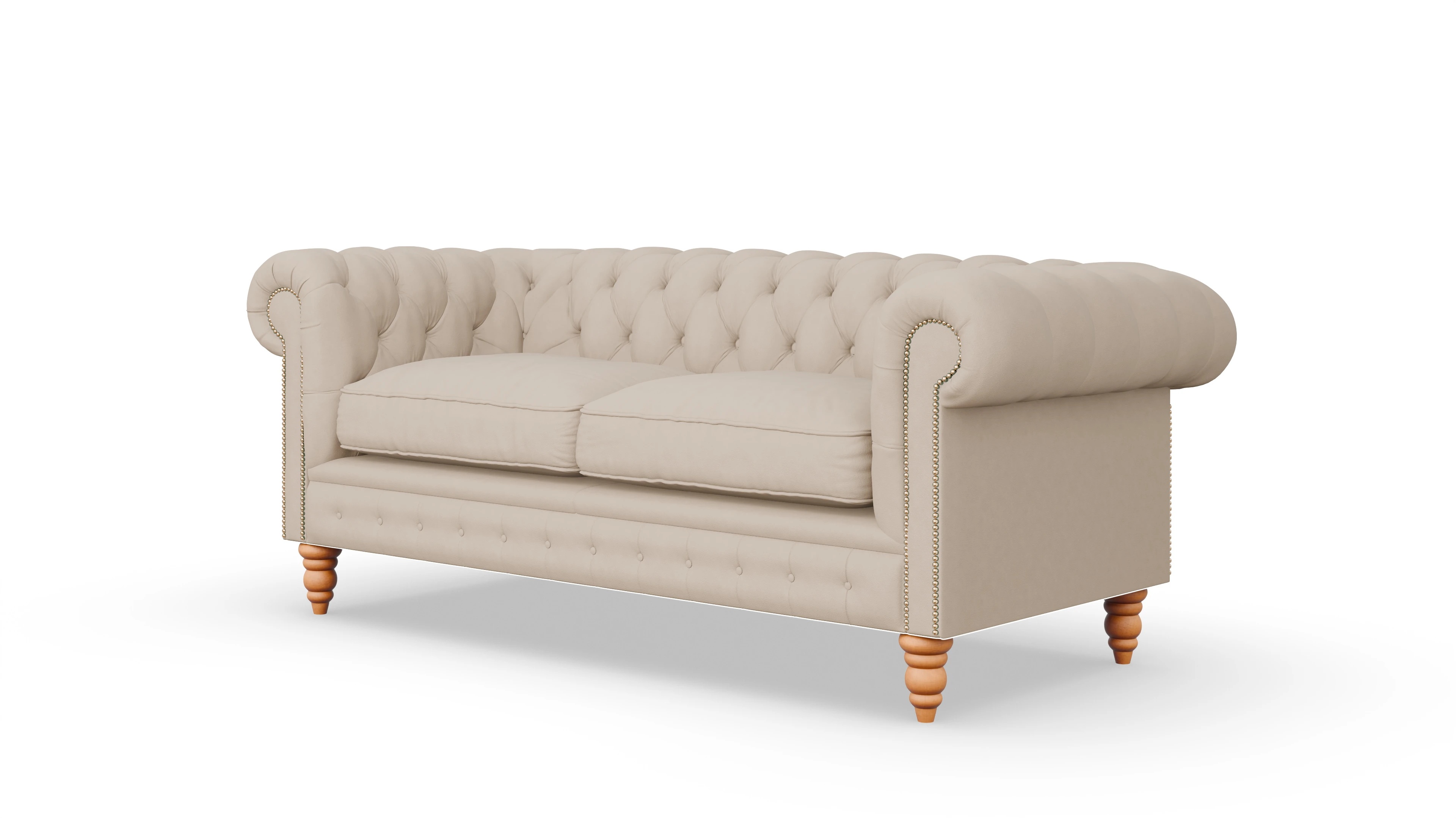 Ansicht des Produktes Bennet 3-Sitzer in Leder beige