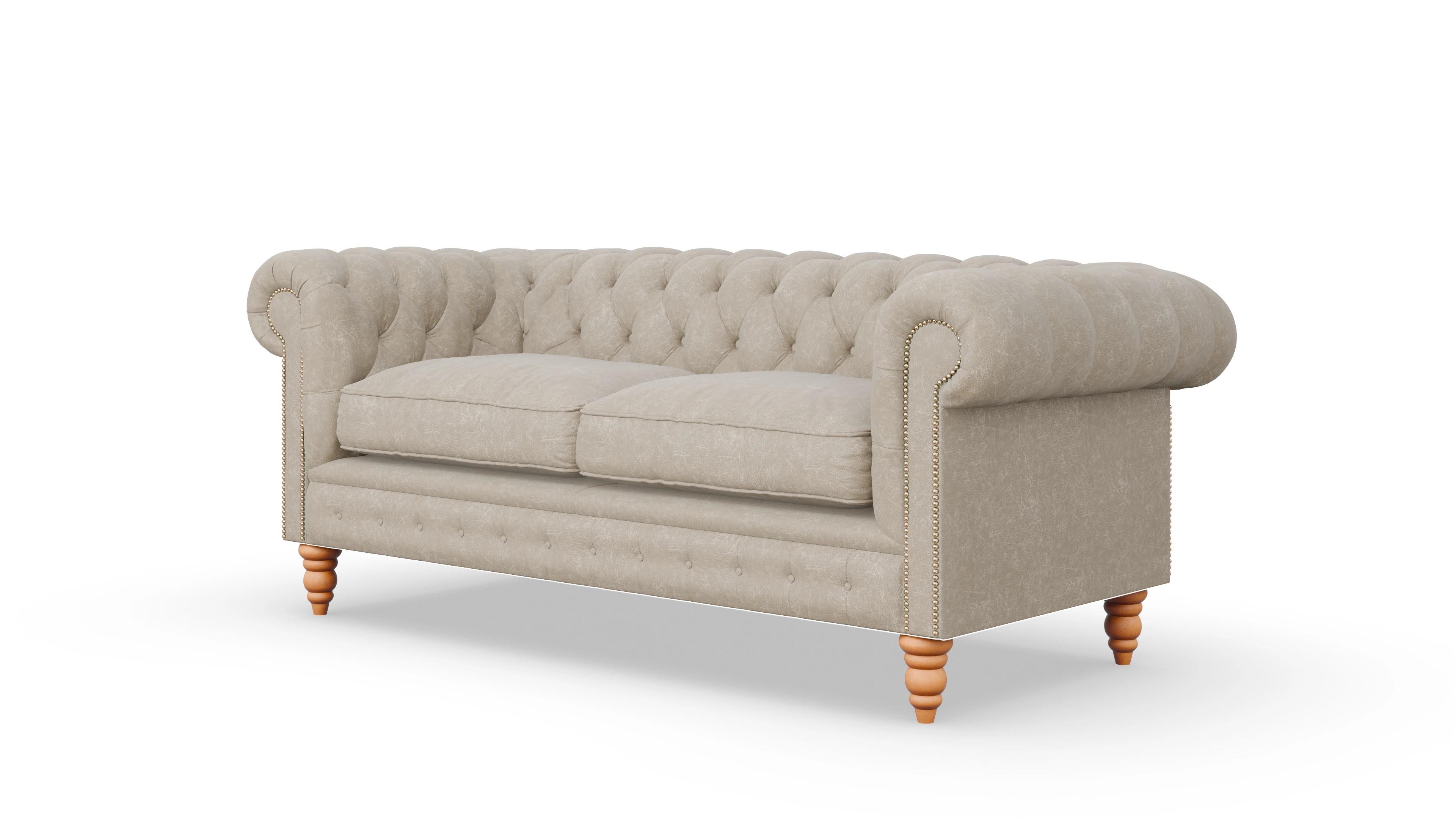 Ansicht des Produktes Bennet 3-Sitzer in Leder beige