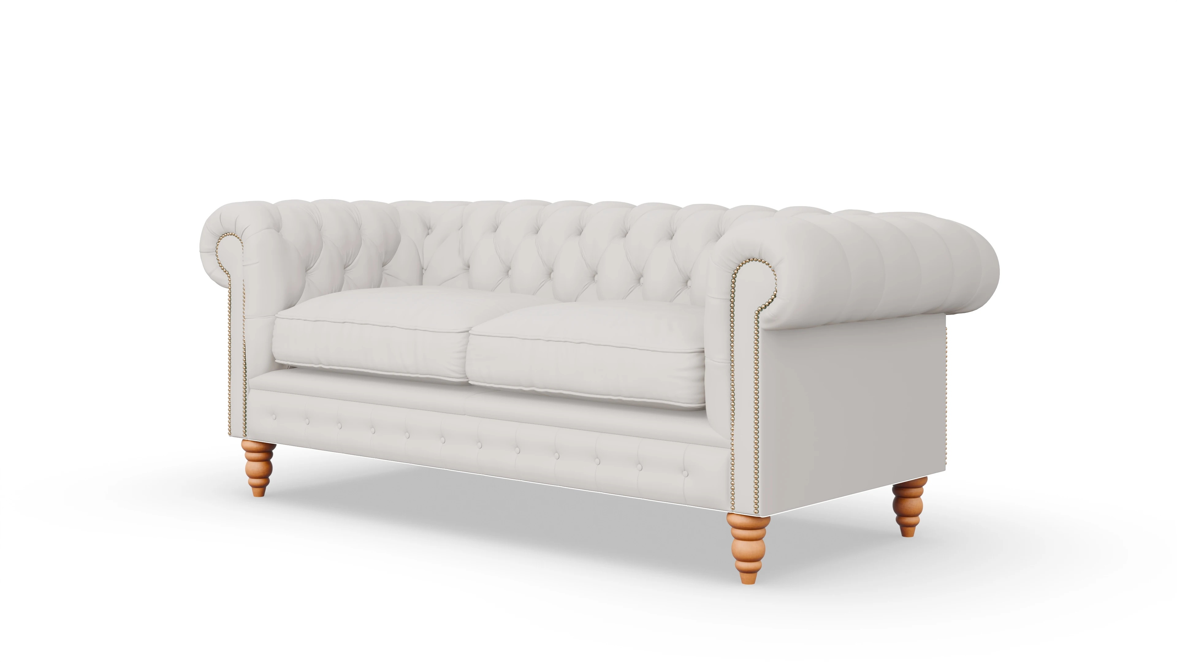 Ansicht des Produktes Bennet 3-Sitzer in Leder weiß