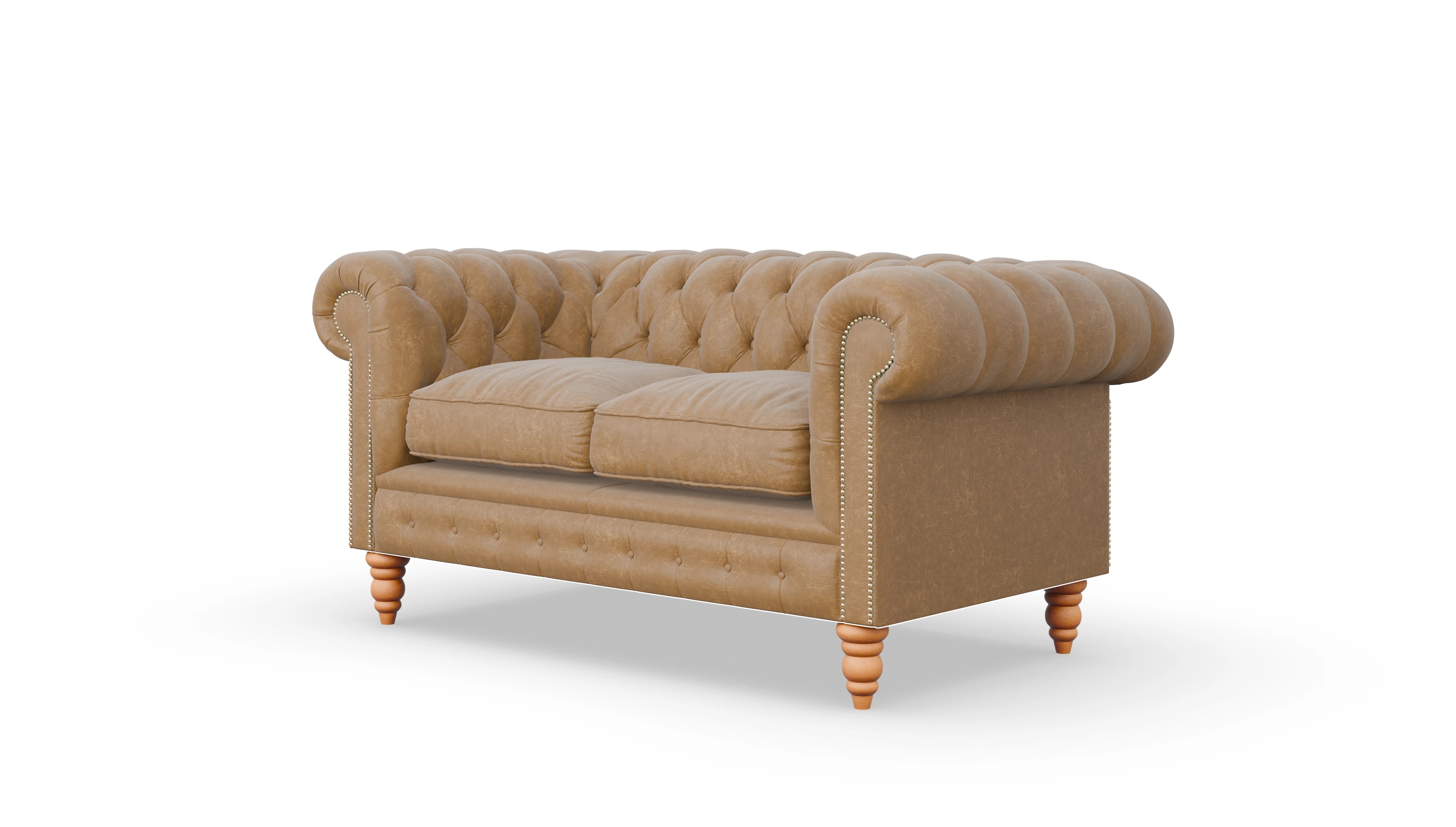 Ansicht des Produktes Bennet 2-Sitzer in Leder beige