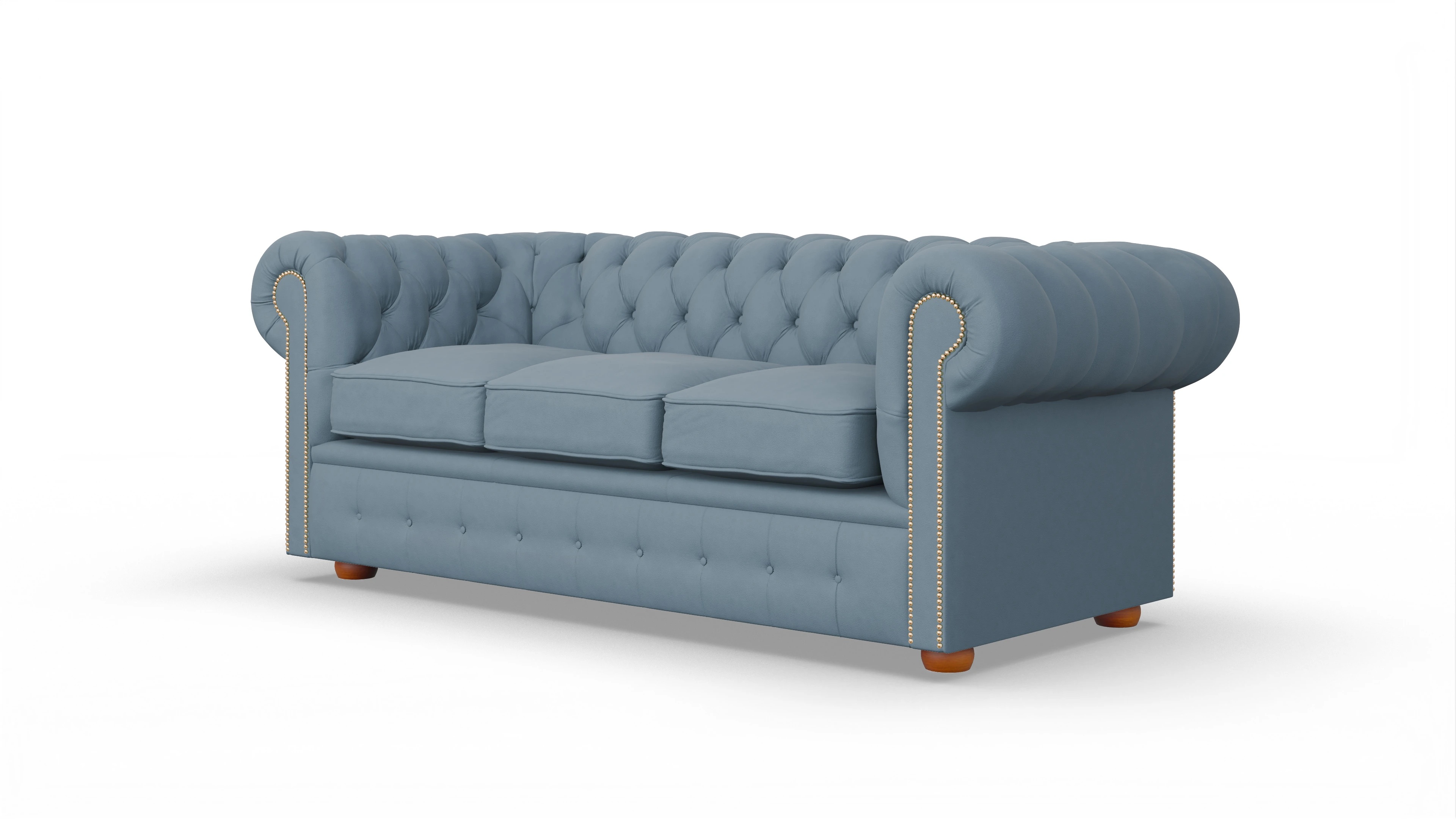 Ansicht des Produktes Brighton 3-Sitzer in Leder blau