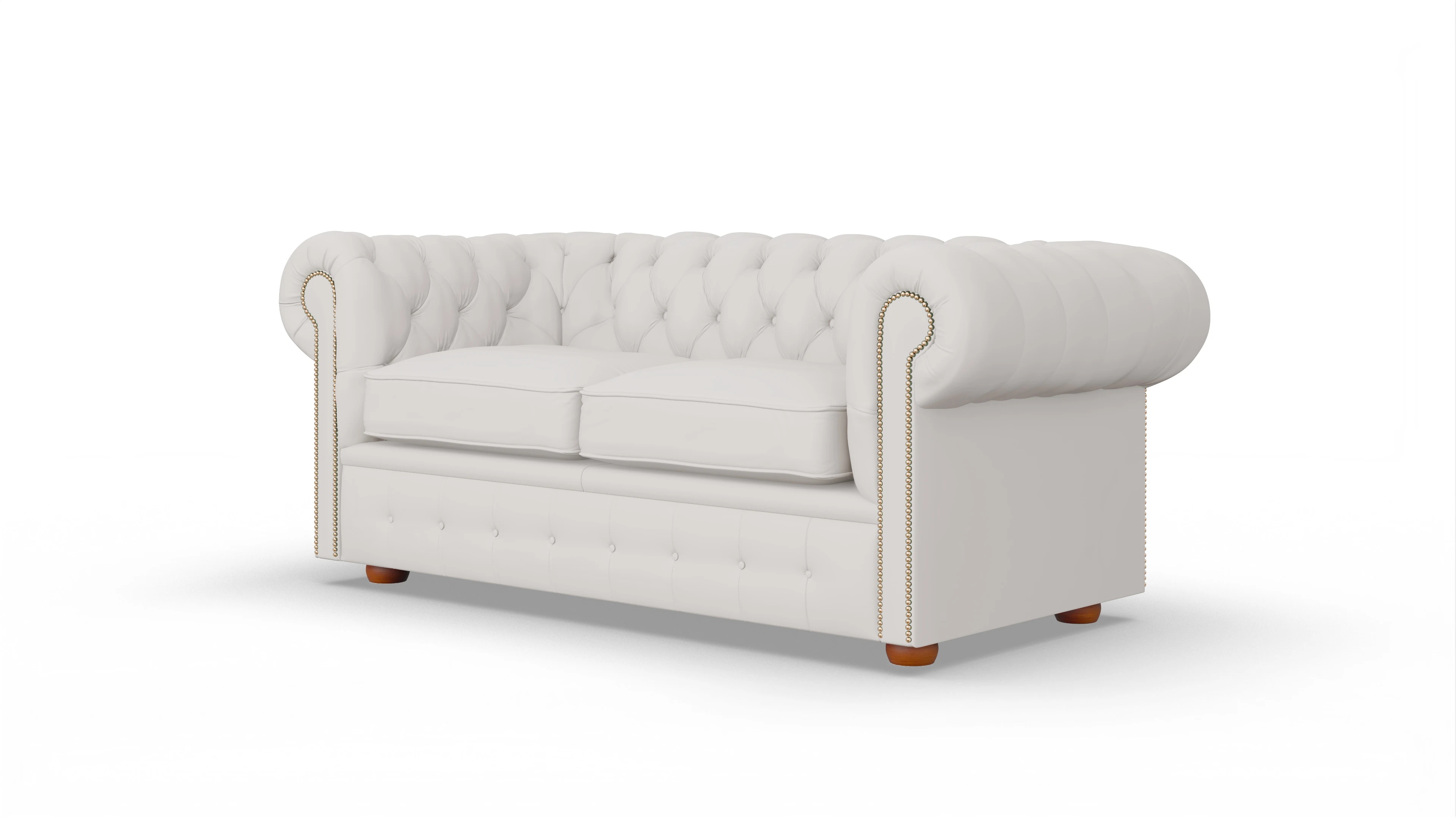 Chesterfield Sofa Brighton Ansicht des Produktes Brighton 2,5-Sitzer in Leder weiß