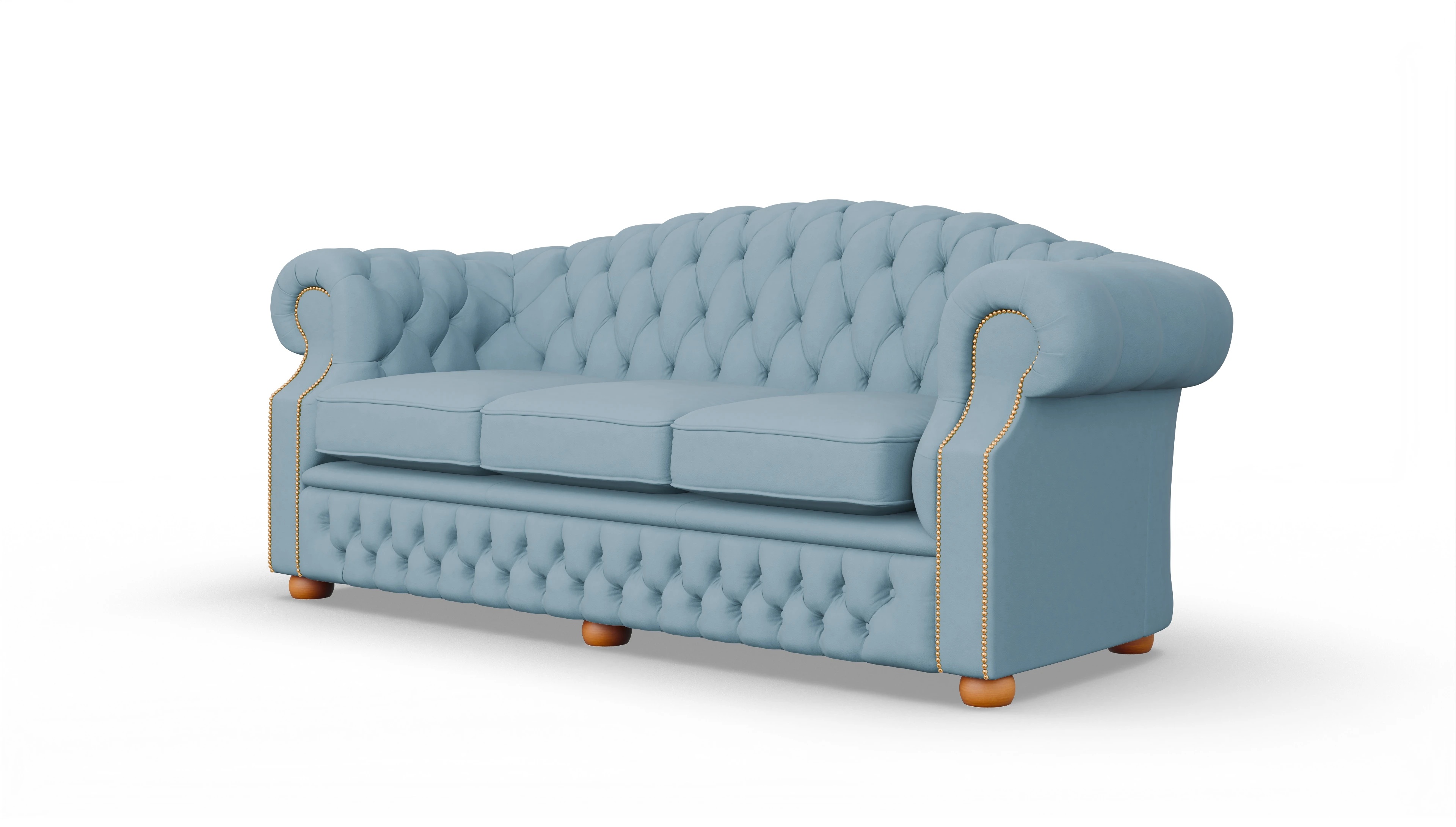 Ansicht des Produktes Yates 3,5-Sitzer in Leder blau