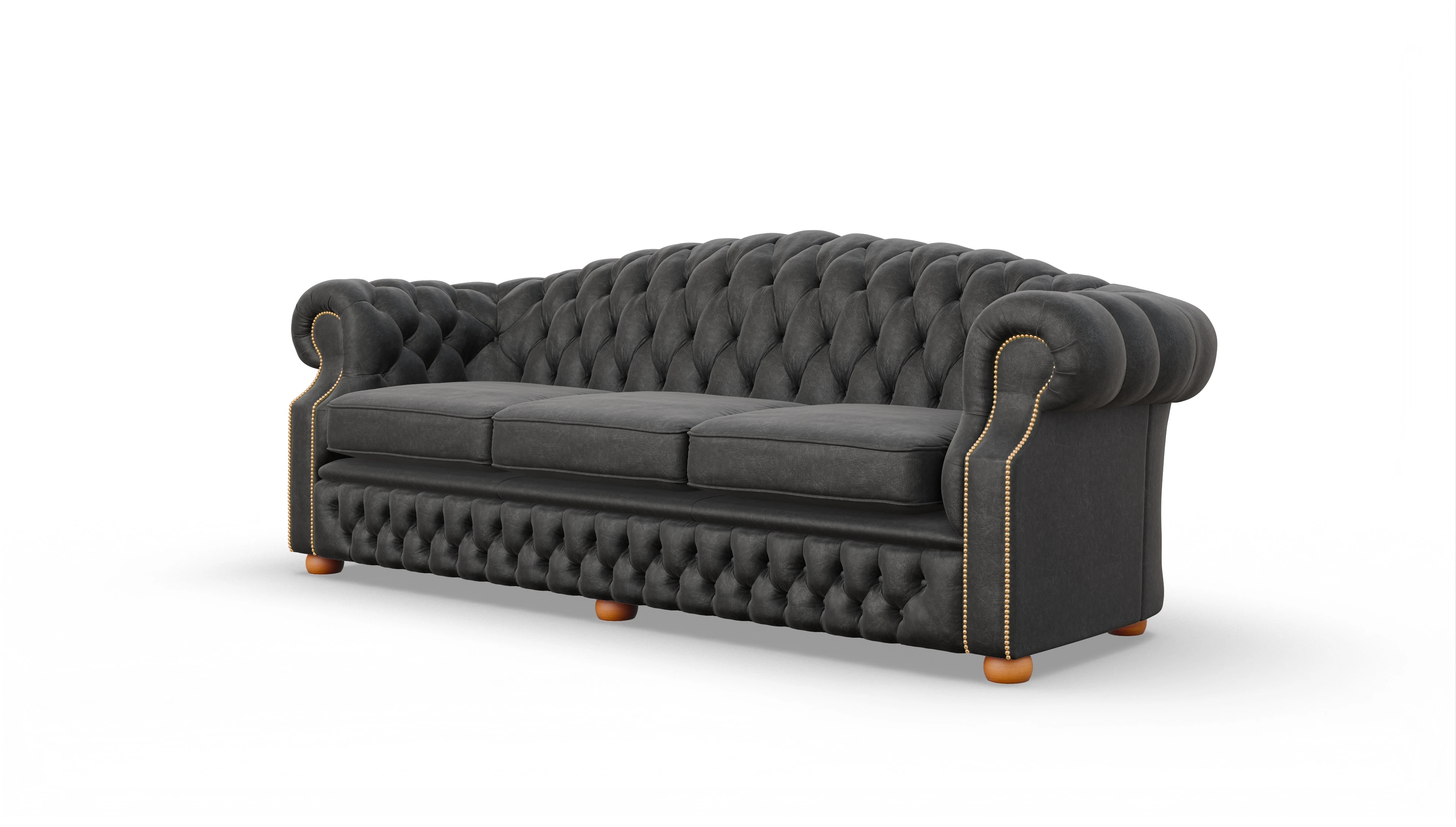 Ansicht des Produktes Yates 4-Sitzer in Leder schwarz