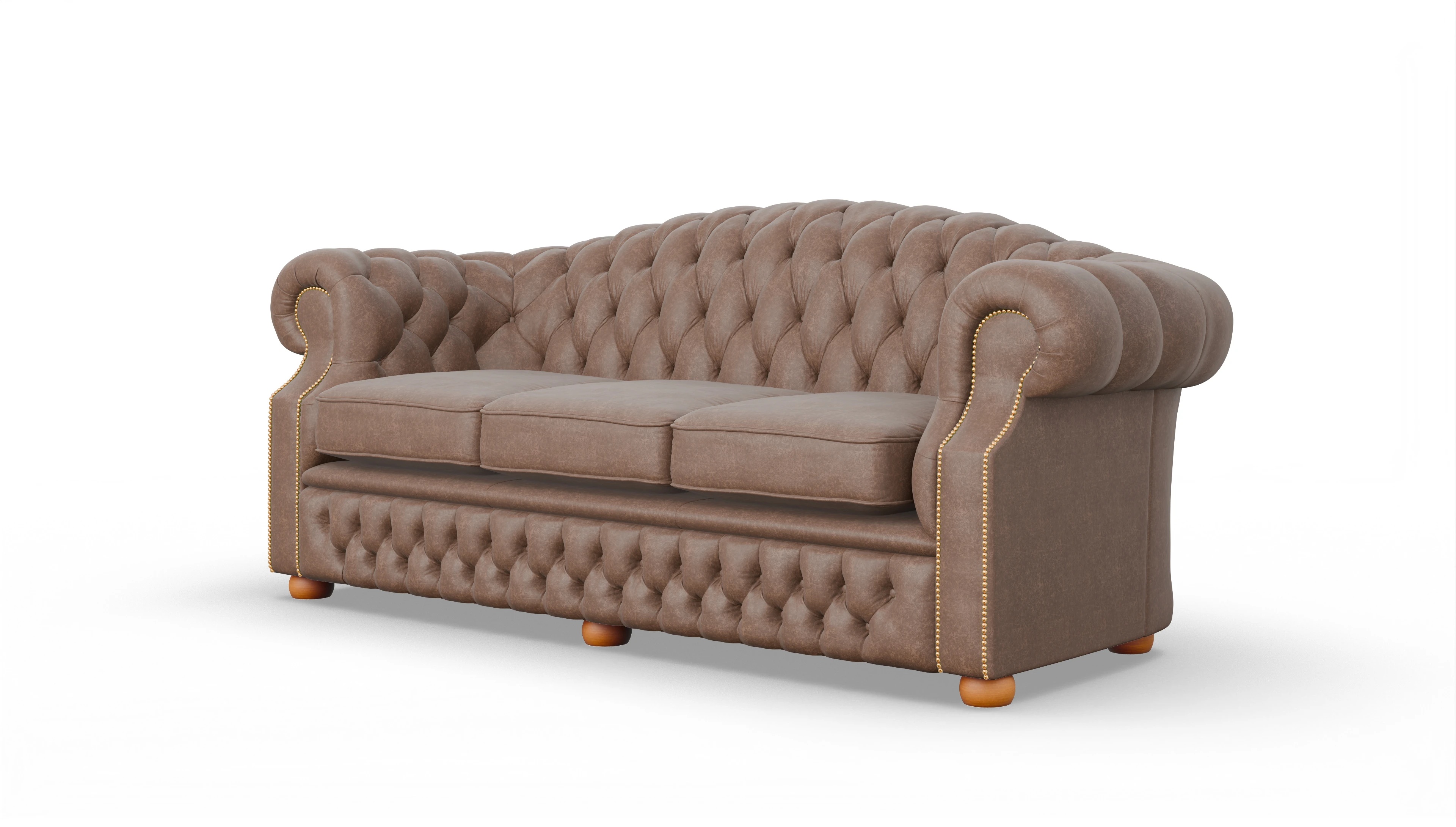 Ansicht des Produktes Yates 3,5-Sitzer in Leder braun