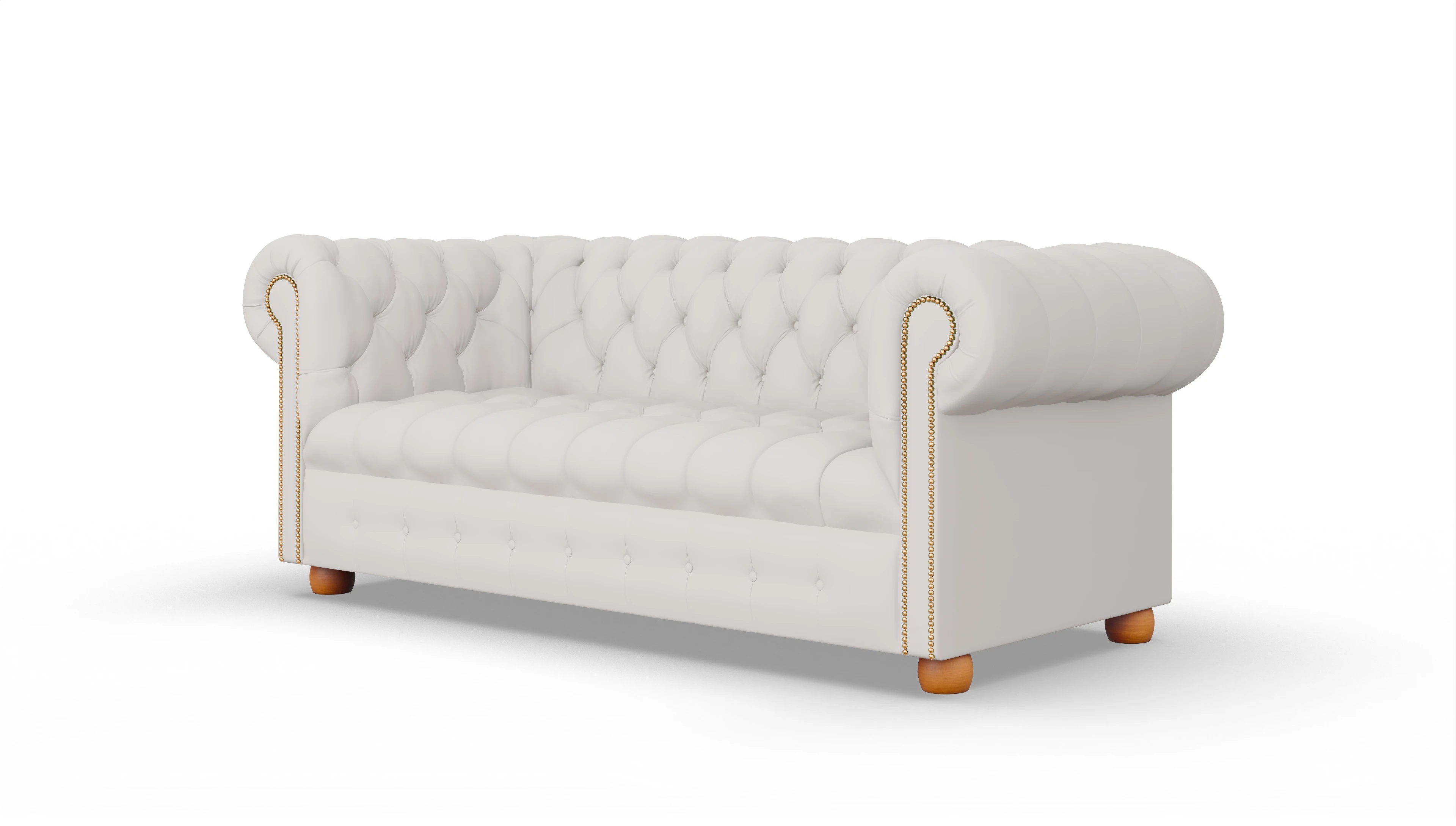 Ansicht des Produktes Bingley 3-Sitzer in Leder weiß