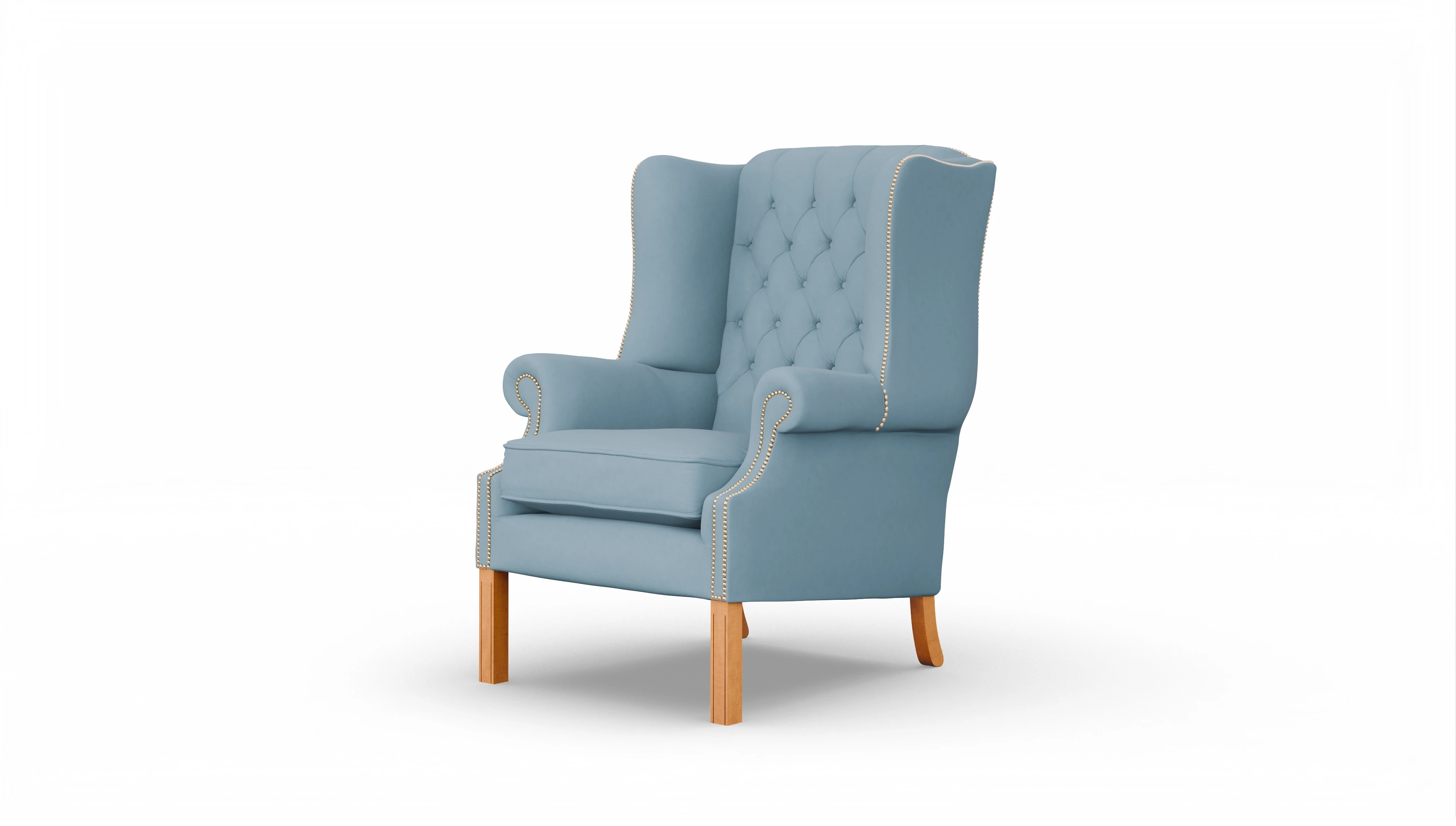 Ansicht des Produktes Francisco Sessel in Leder blau