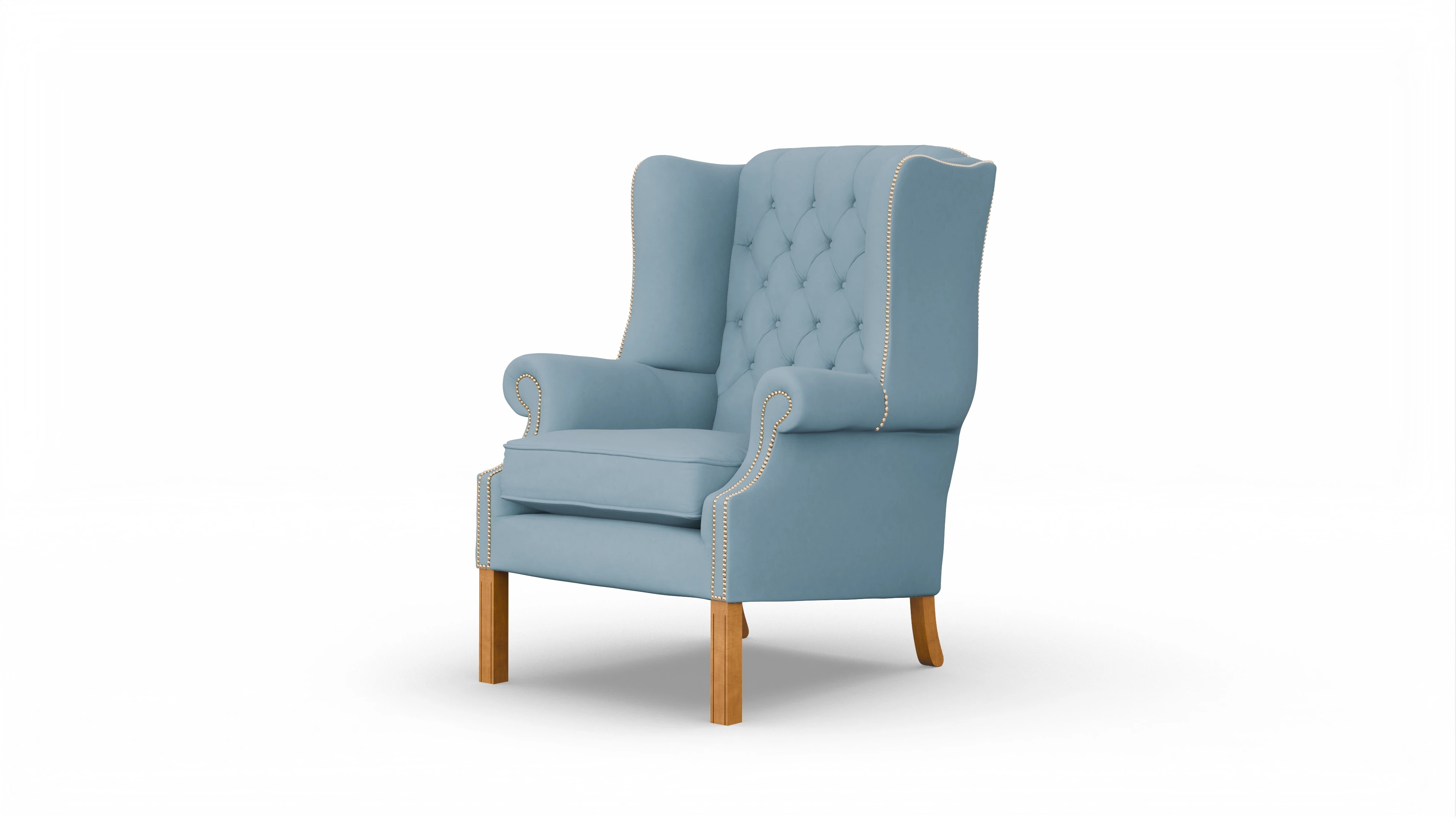 Ansicht des Produktes Francisco Sessel in Leder blau