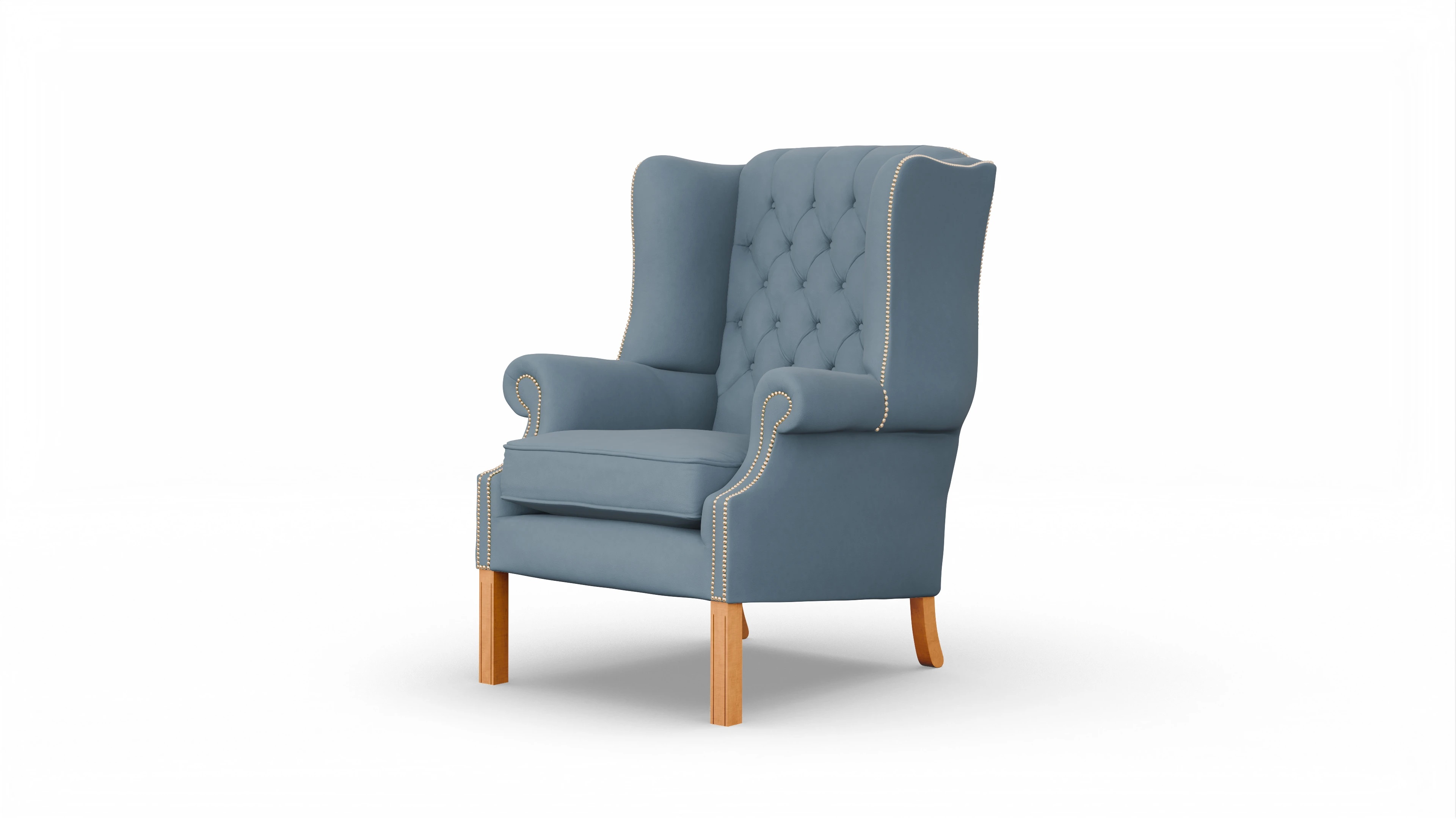 Ansicht des Produktes Francisco Sessel in Leder blau
