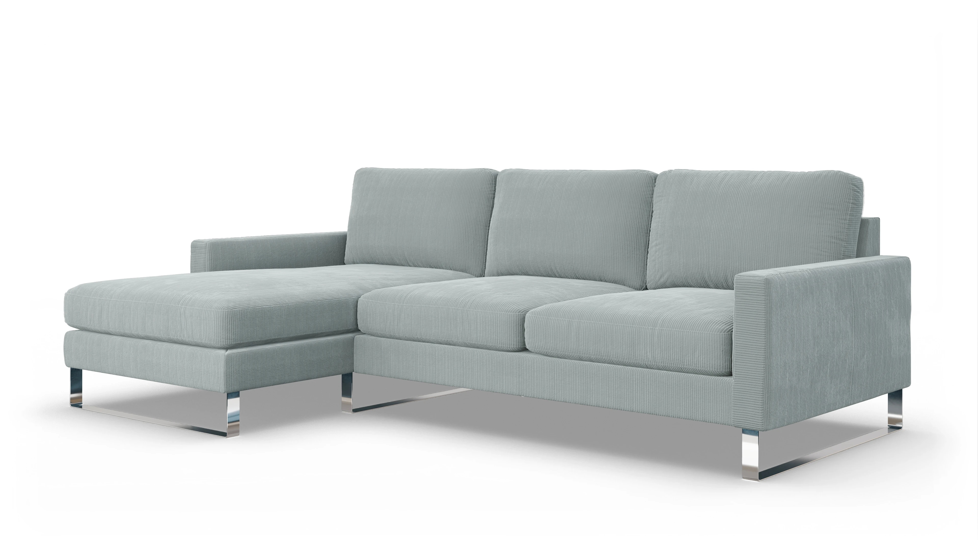 Ansicht des Produktes Cespon Sofa mit Rec links in Cord blau