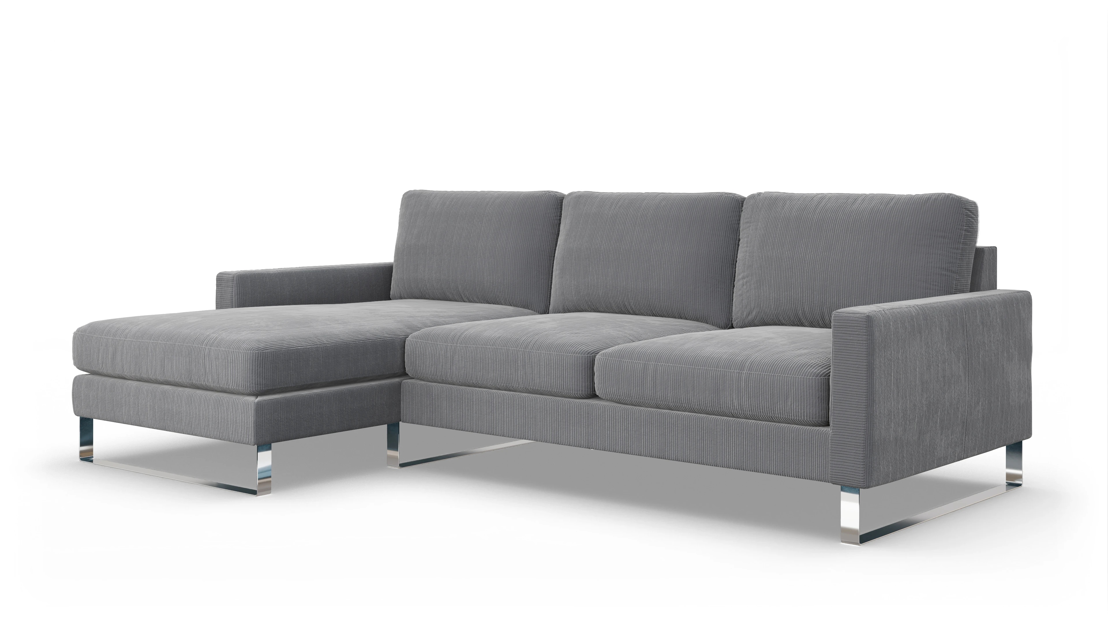 Ansicht des Produktes Cespon Sofa mit Rec links in Cord grau
