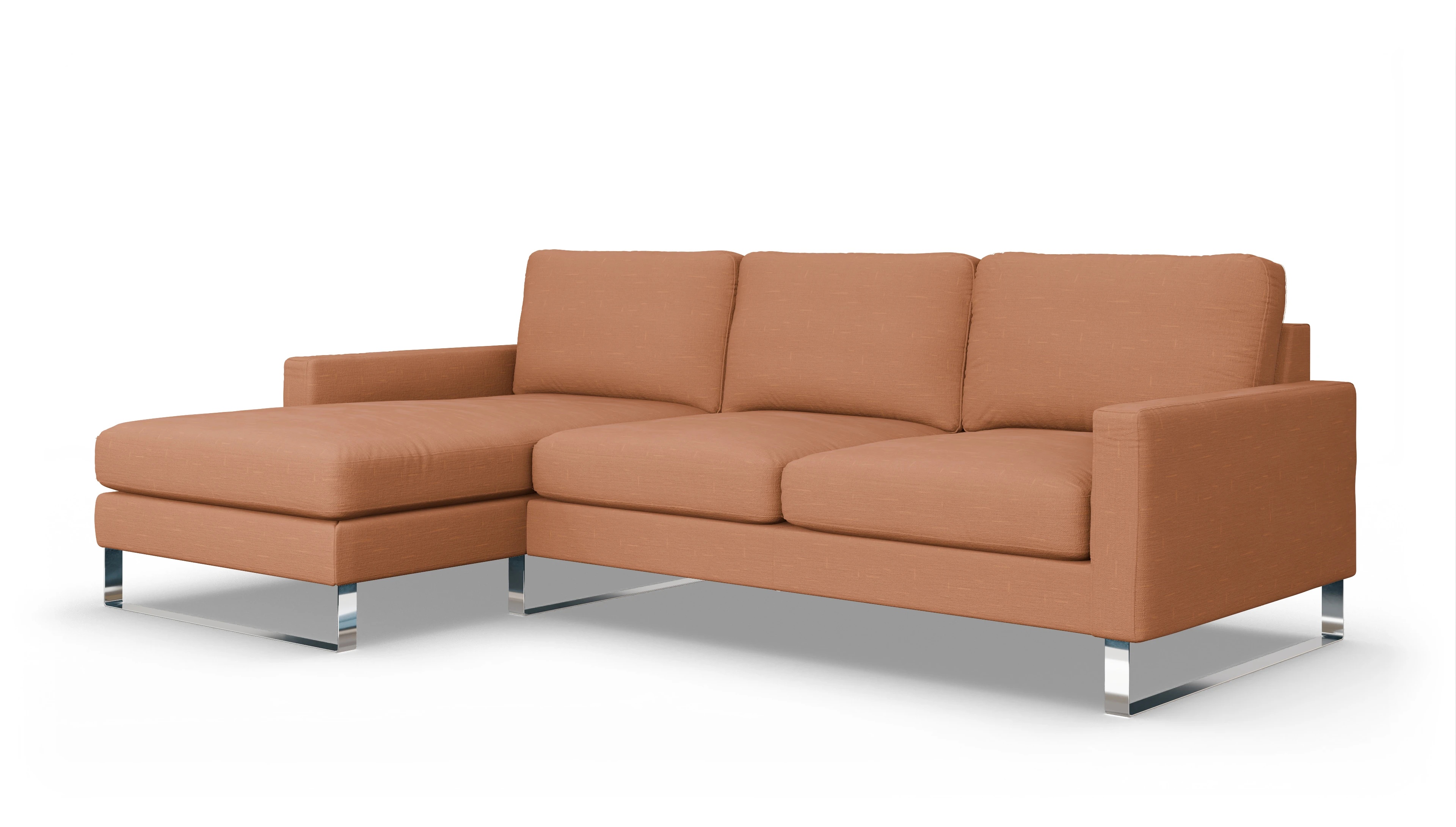 Ansicht des Produktes Cespon Sofa mit Rec links in Stoff orange