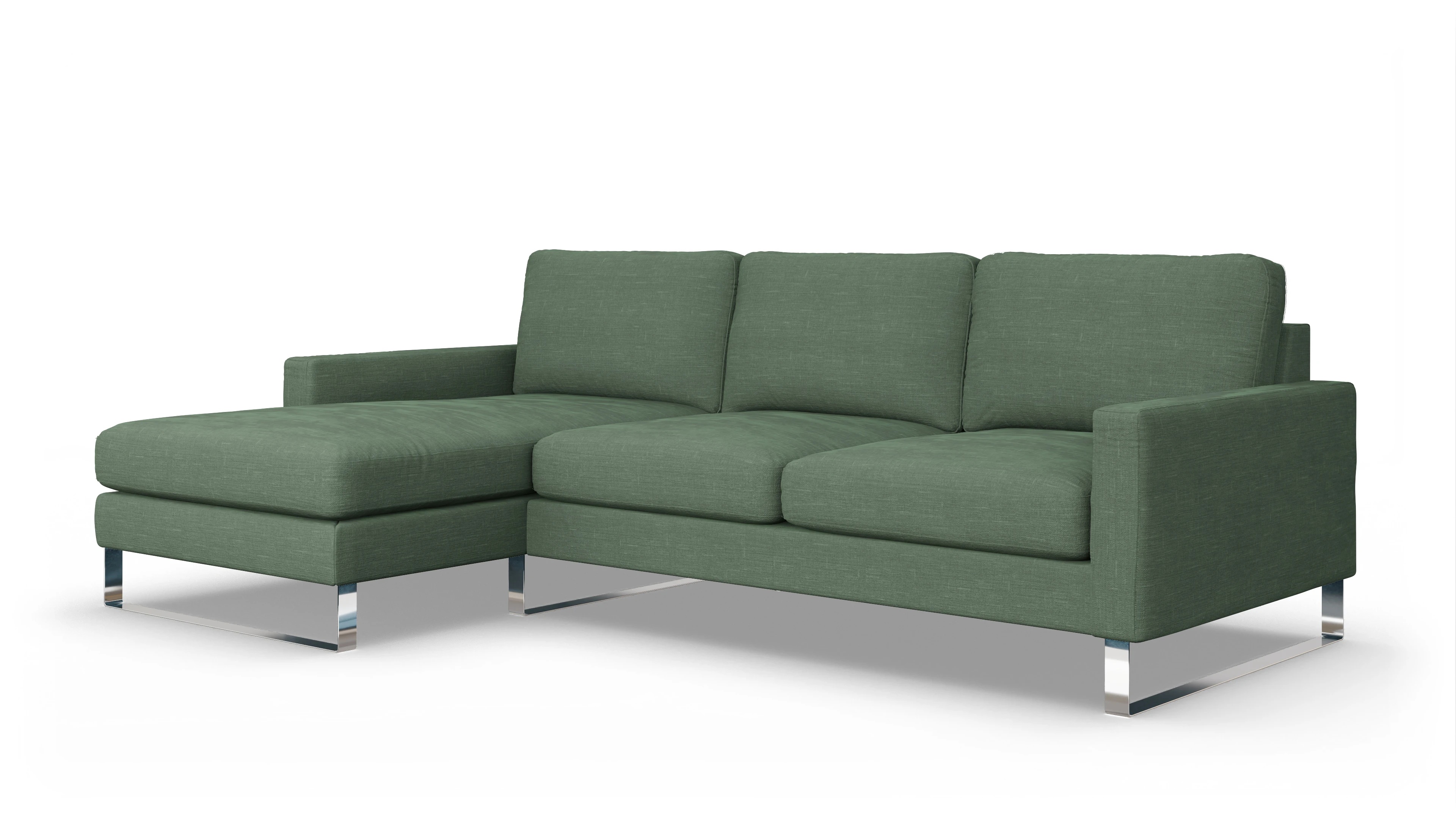 Ansicht des Produktes Cespon Sofa mit Rec links in Stoff grün