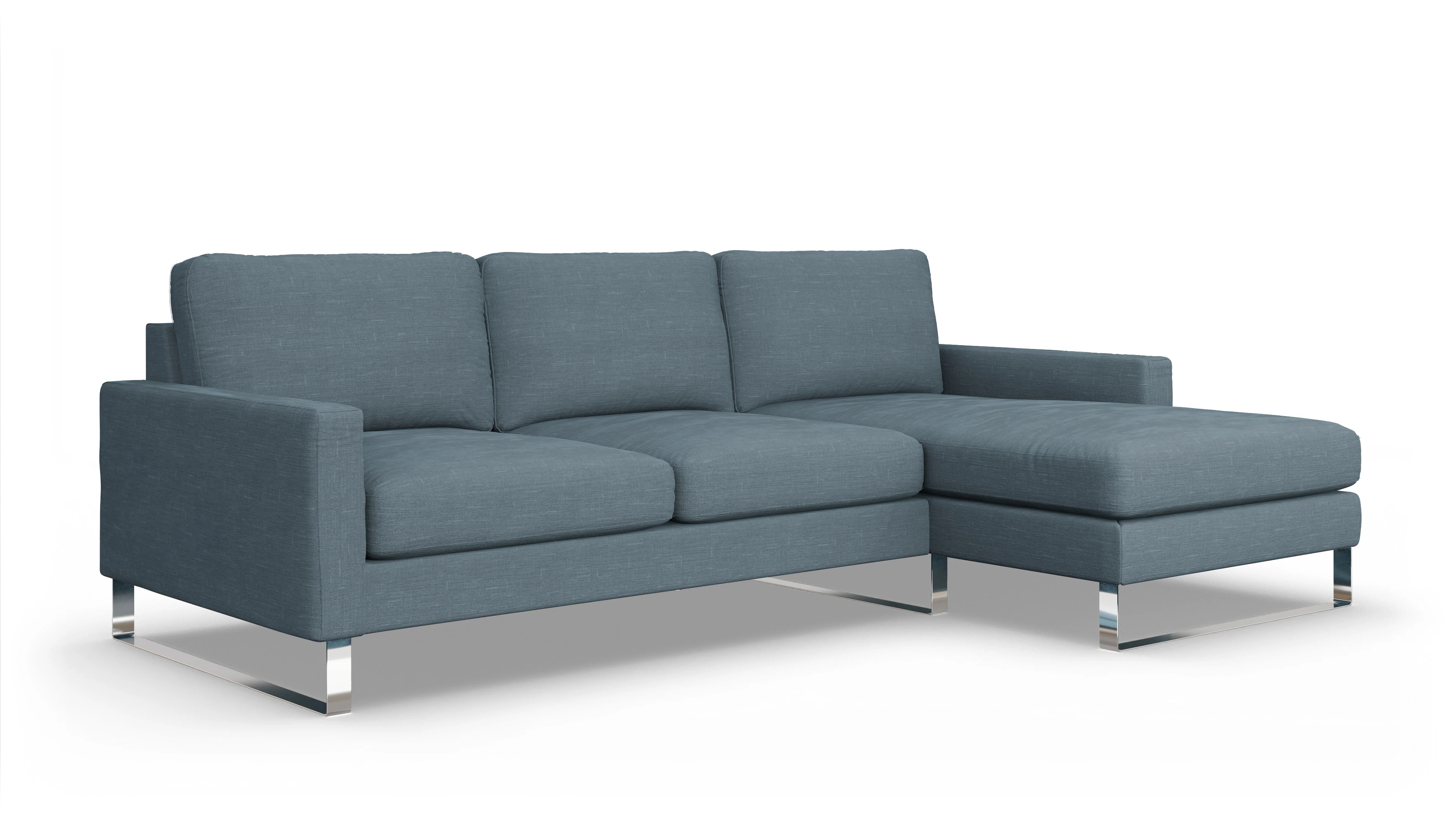 Ansicht des Produktes Cespon Sofa mit Rec rechts in Stoff blau