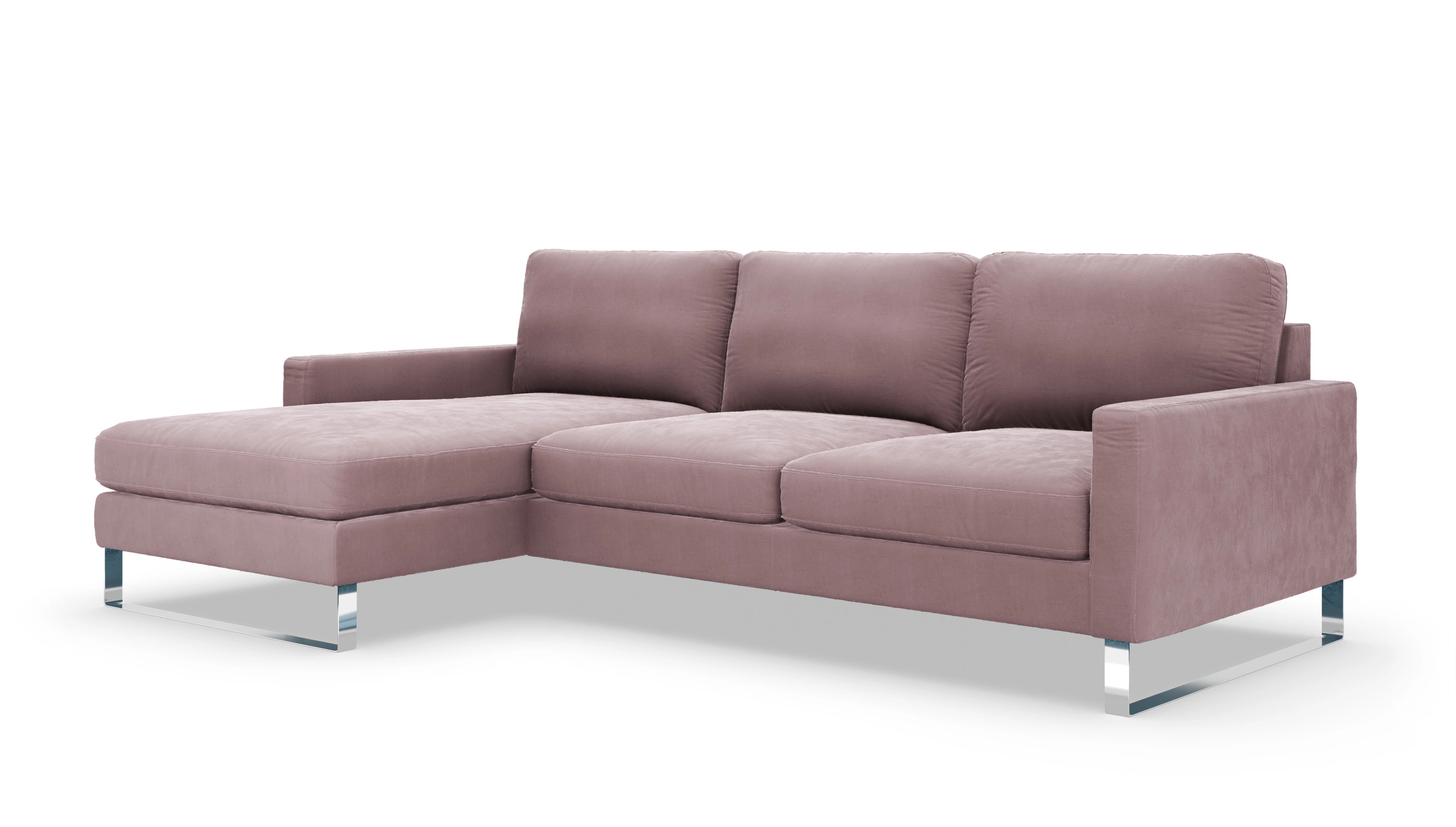 Ansicht des Produktes Cespon Sofa mit Rec links in Samt rot