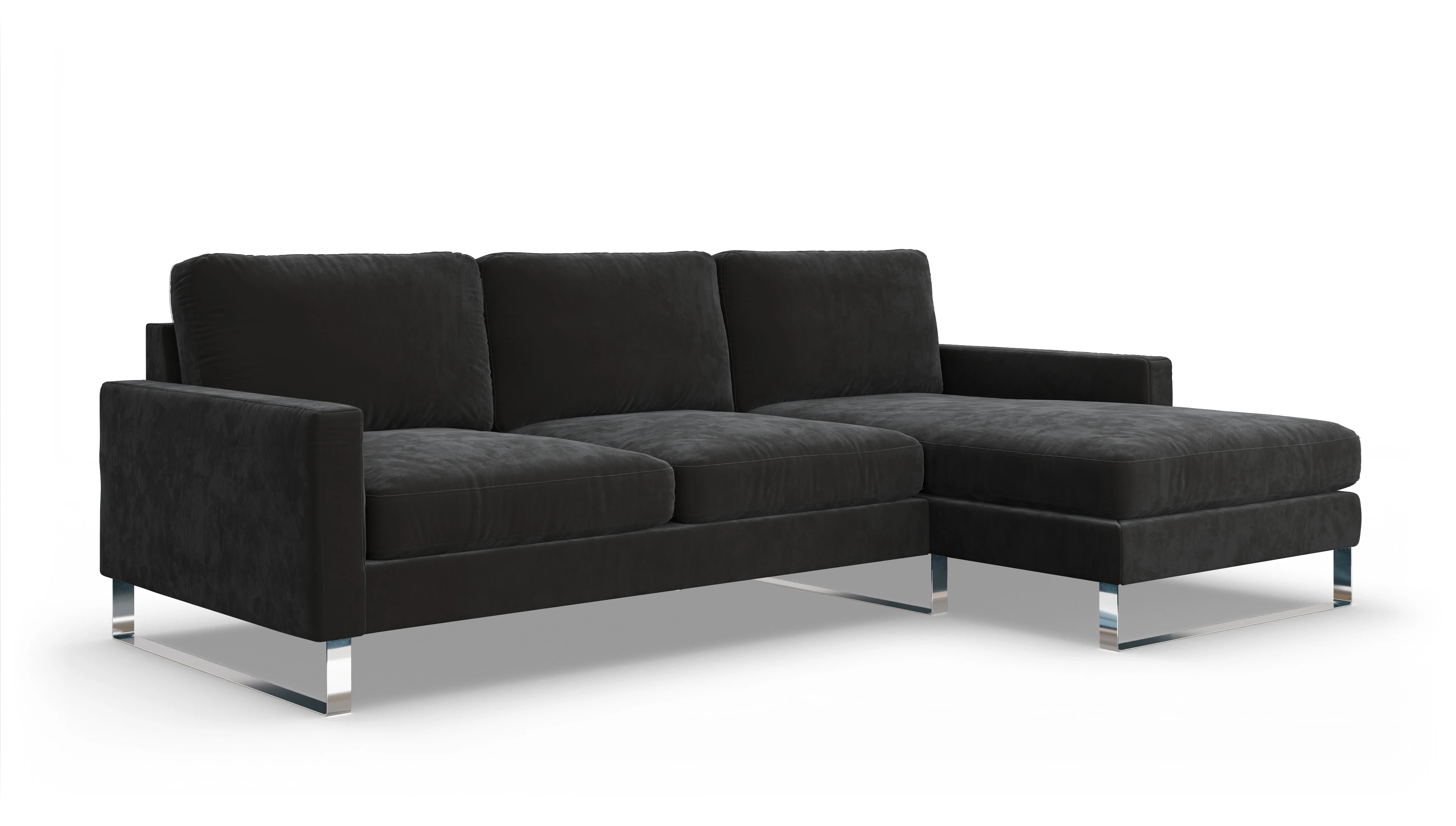 Ansicht des Produktes Cespon Sofa mit Rec rechts in Samt grau