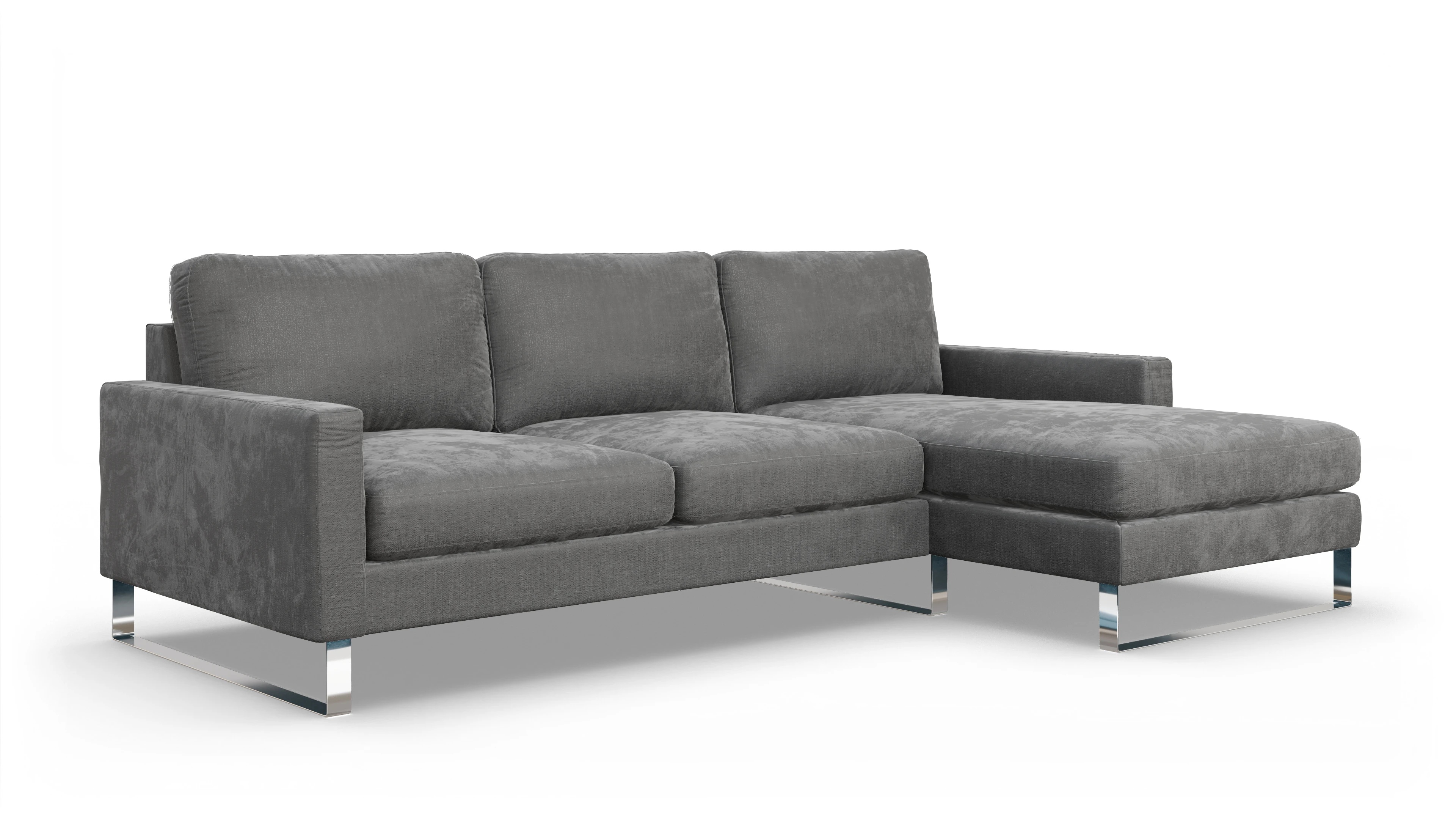 Ansicht des Produktes Cespon Sofa mit Rec rechts in Stoff grau